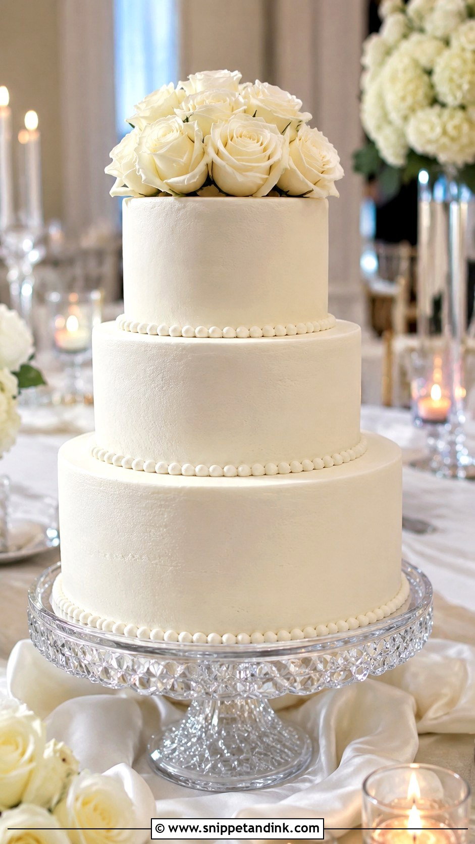 Classic White Wedding Cake - Snippet and Ink - 25 Wedding Cake Gif