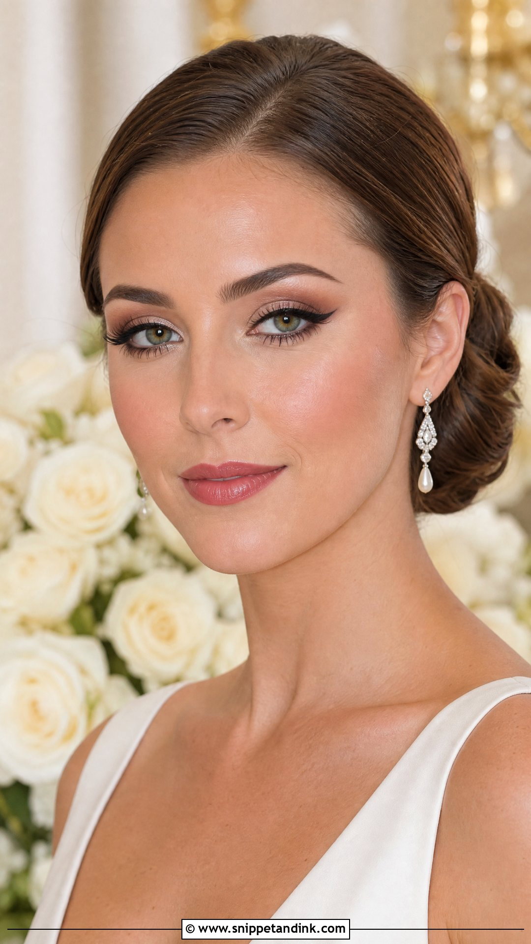 Classic Wing Green Eye Bridal Makeup - Snippet and Ink - 20 Green Eye Bridal Makeup Ideas