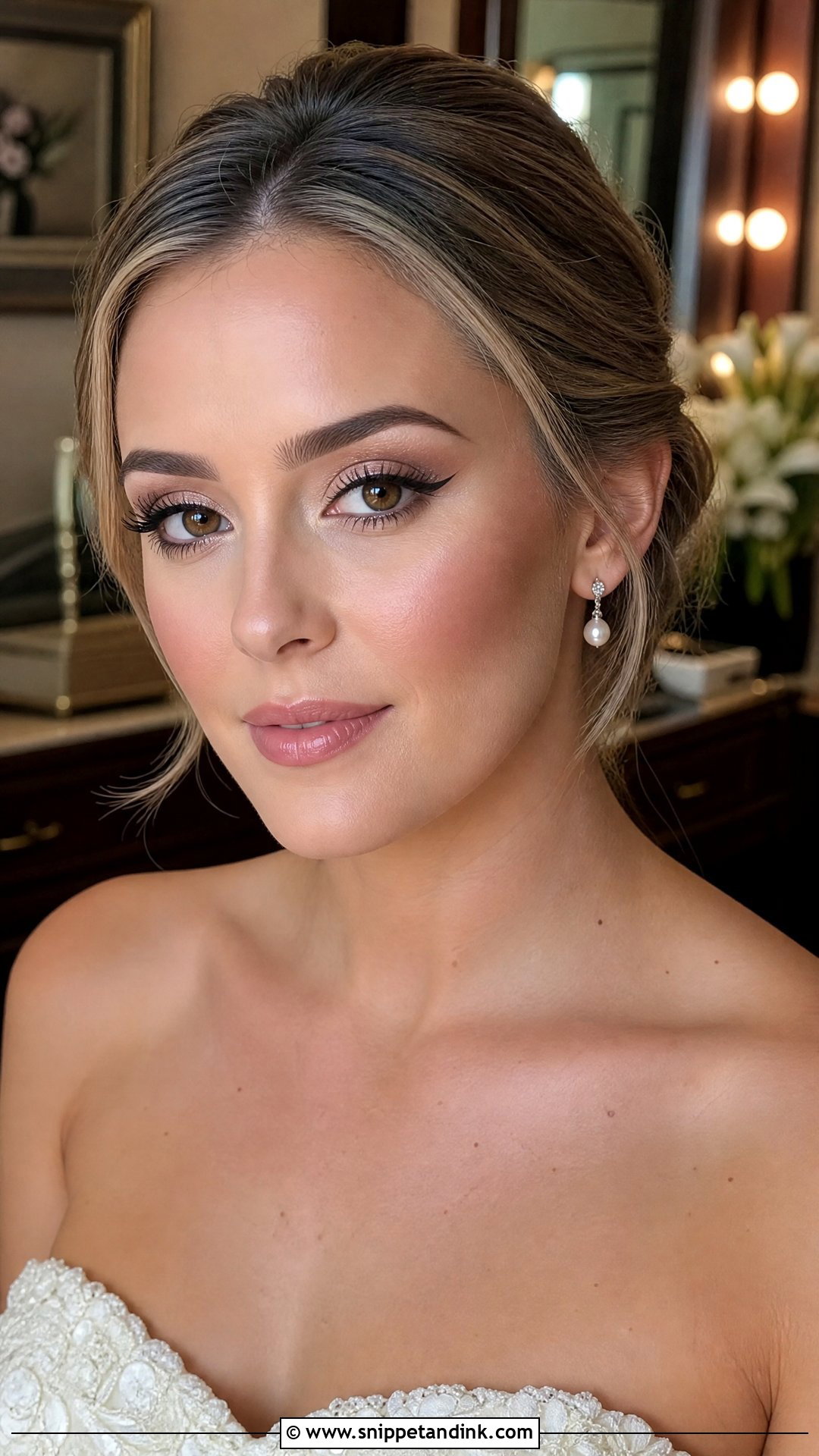 Classic Winged Liner Bridal Makeup For Brown Eyes - Snippet and Ink - 20 Glam Bridal Makeup for Brown Eyes