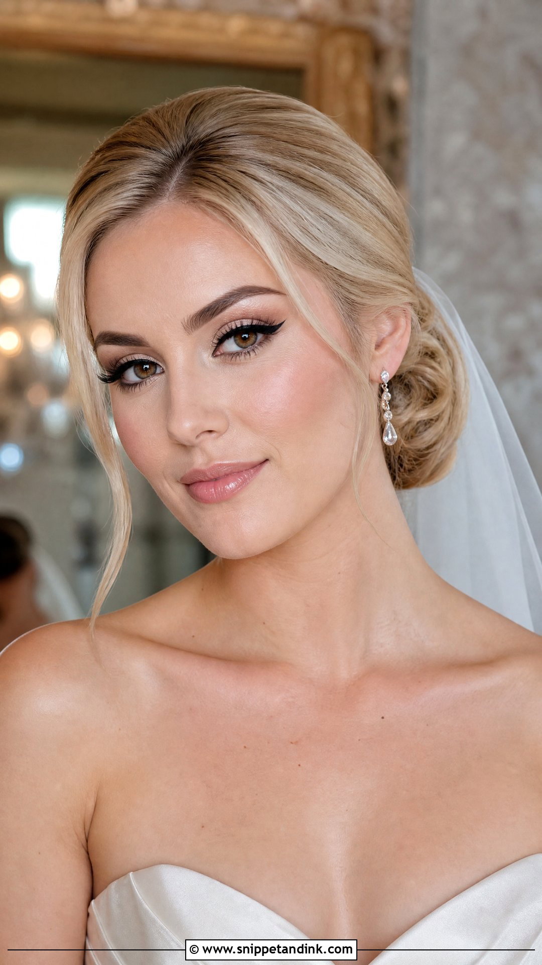 Classic Winged Liner Bridal Makeup For Brown Eyes - Snippet and Ink - 35 Elegant Bridal Makeup for Brown Eyes