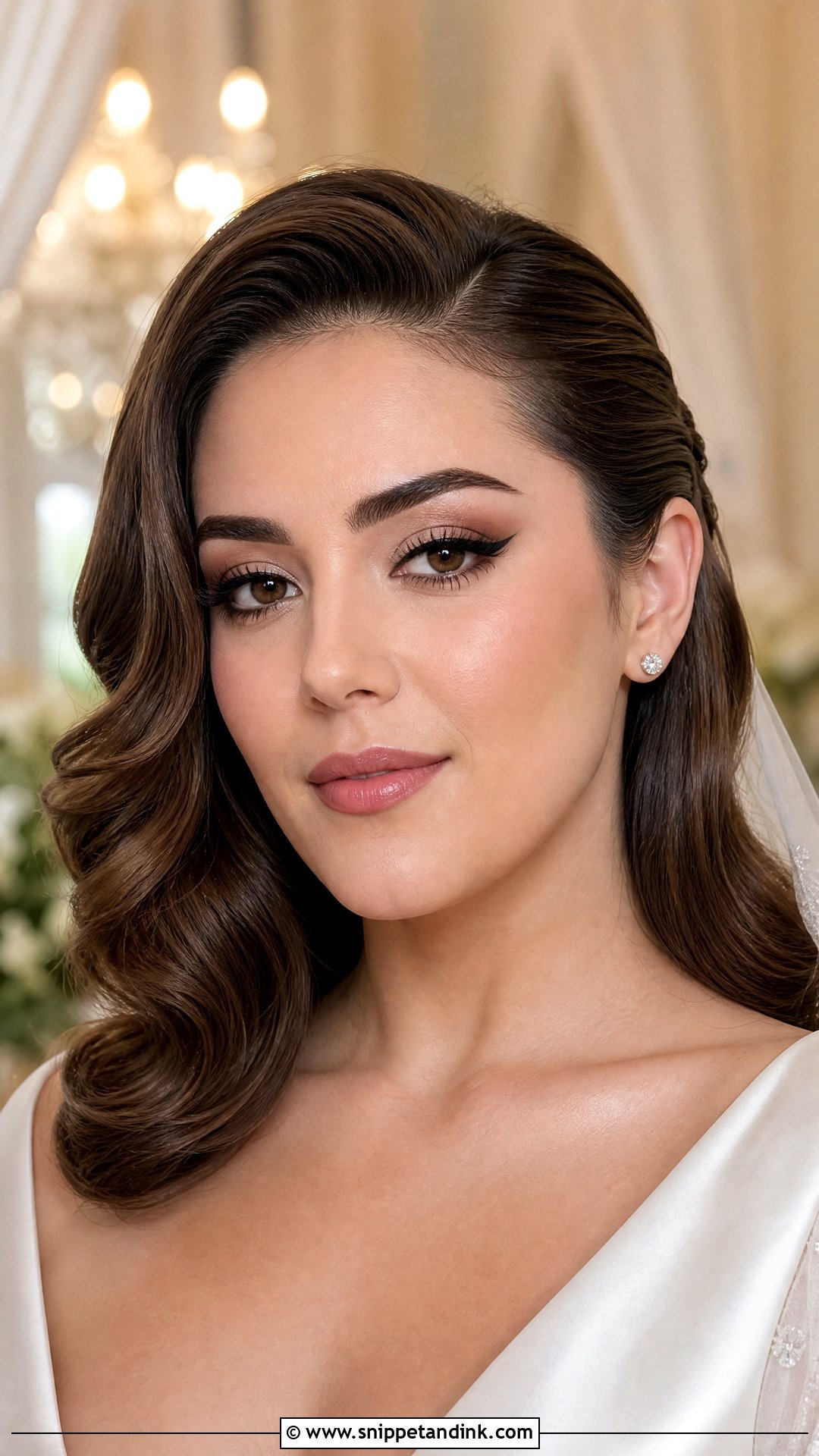 Classic Winged Liner Bridal Makeup For Brown Eyes - Snippet and Ink - 20 Bridal Glam Makeup for Brown Eyes