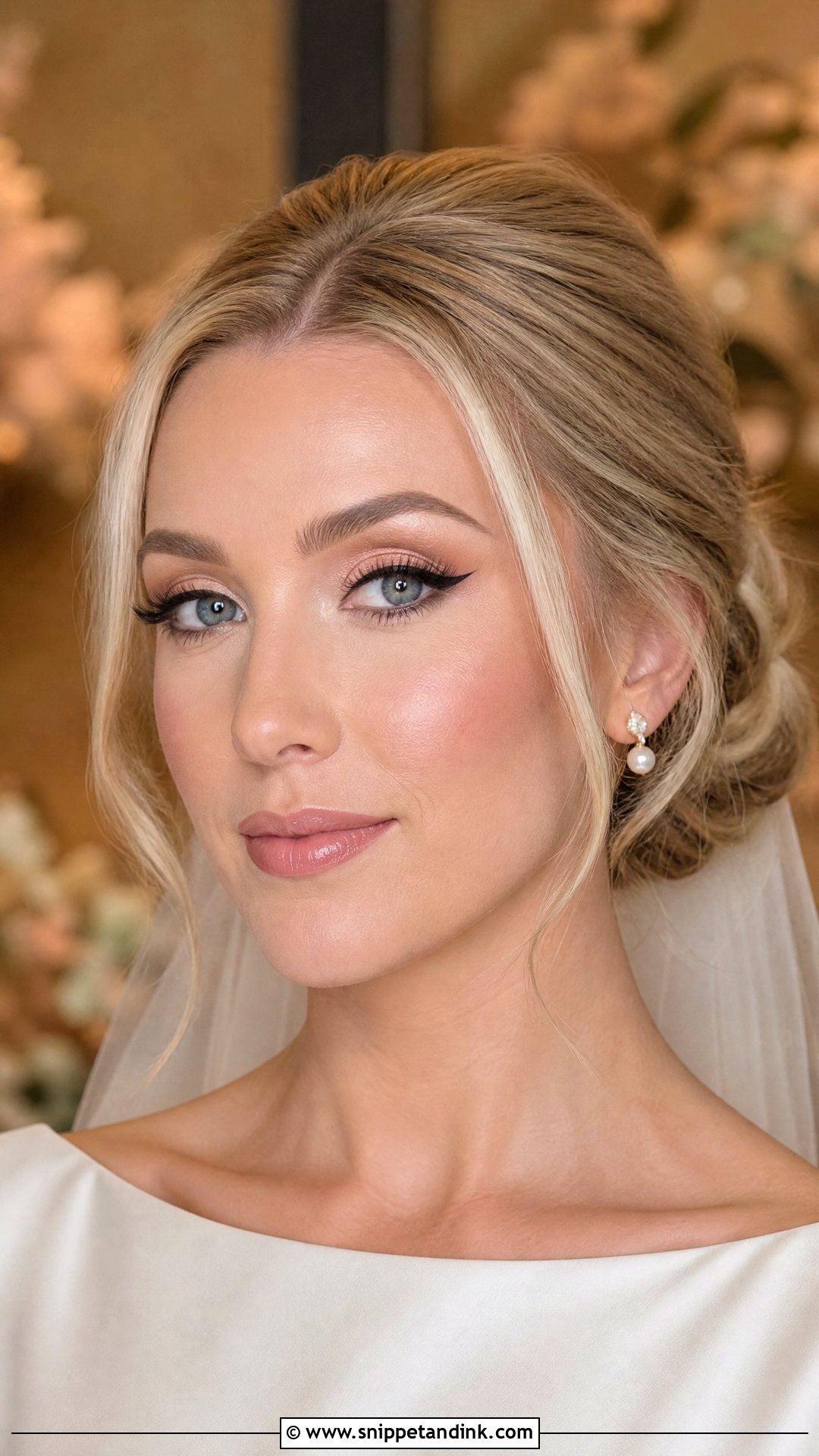 Classic Winged Liner Bridal Makeup For Green Eyes - Snippet and Ink - 20 Fall Wedding Makeup for Bride Green Eyes