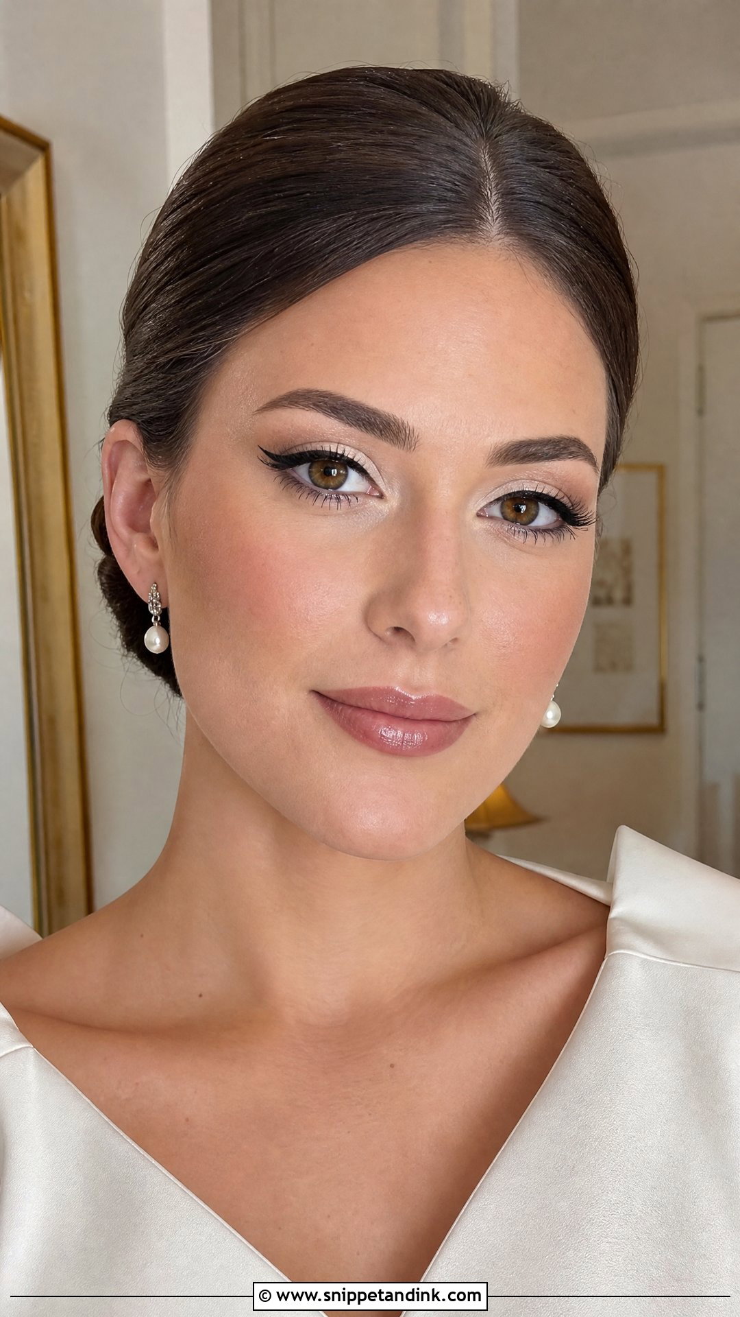 Classic Winged Liner Bride Makeup For Blue Eyes Brunette - Snippet and Ink - 20 Bride Makeup for Blue Eyes Brunette