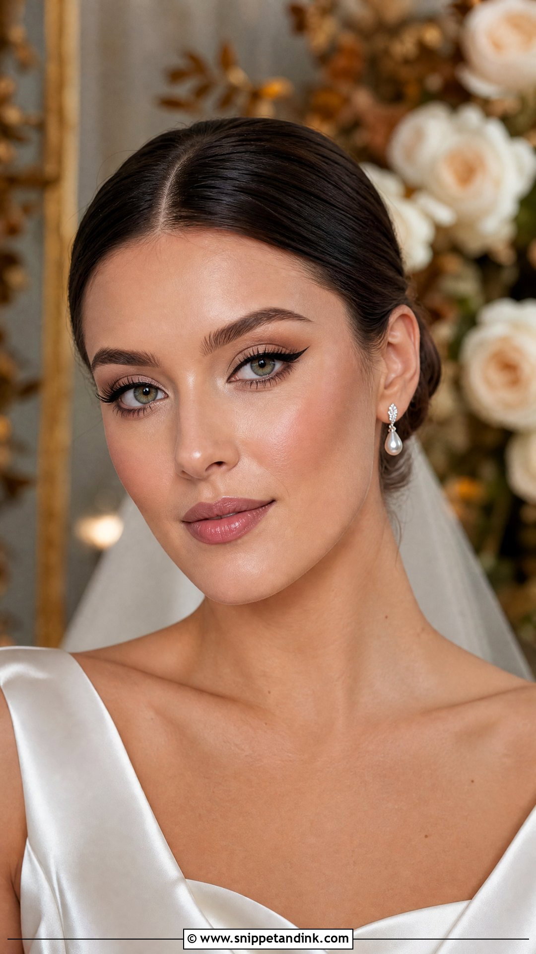 Classic Winged Liner Fall Bridal Makeup - Snippet and Ink - 25 Fall Wedding Makeup for Bride Ideas