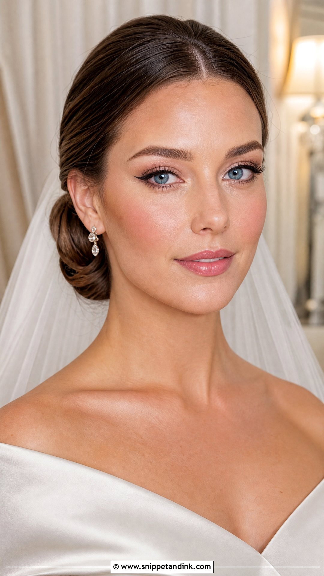 Classic Winged Liner Wedding Makeup For Blue Eyes - Snippet and Ink - 20 Wedding Makeup Looks for Blue Eyes