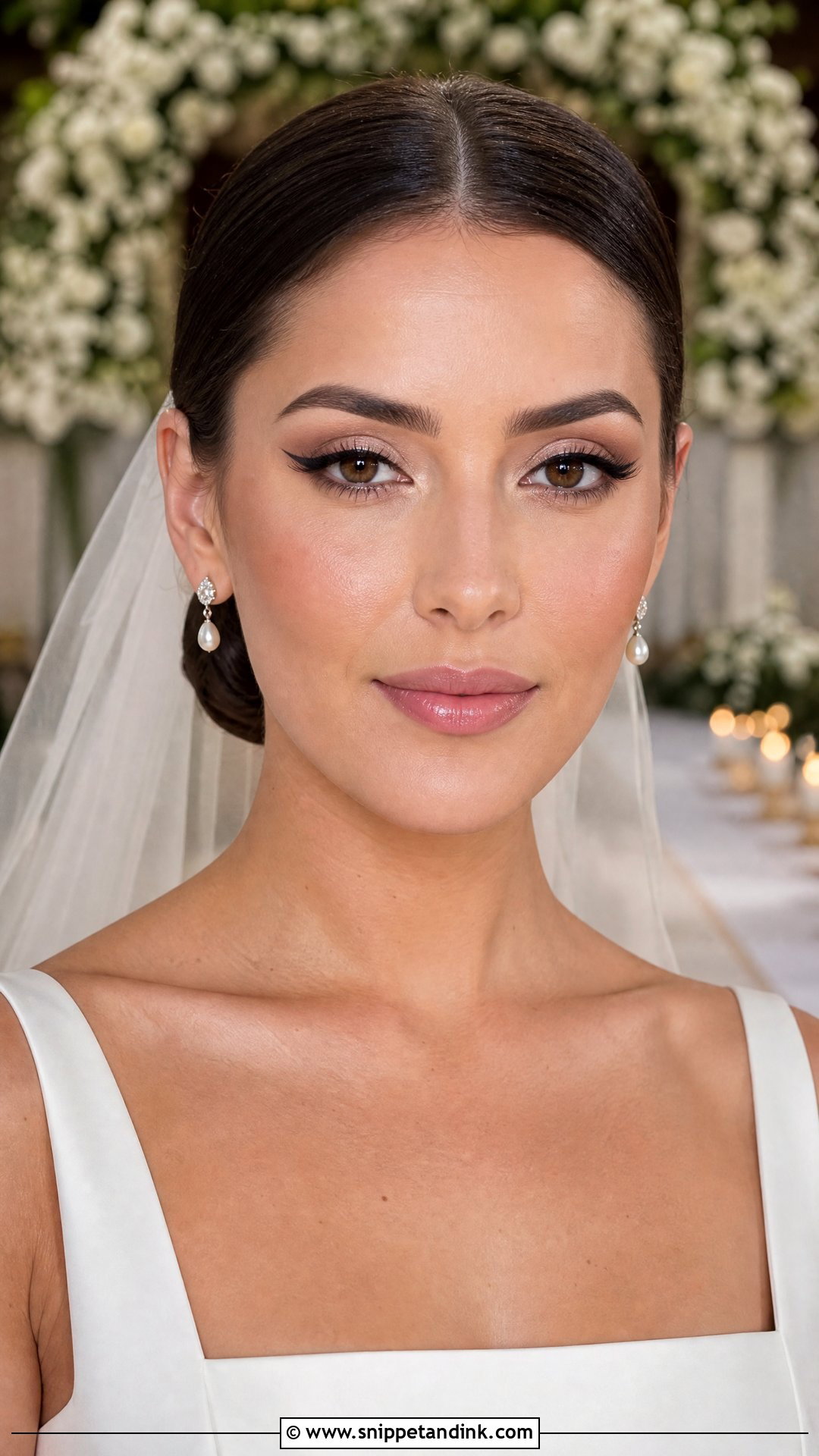 Classic Winged Liner Wedding Makeup For Brown Eyes - Snippet and Ink - 20 Wedding Day Makeup for Bride Brown Eyes