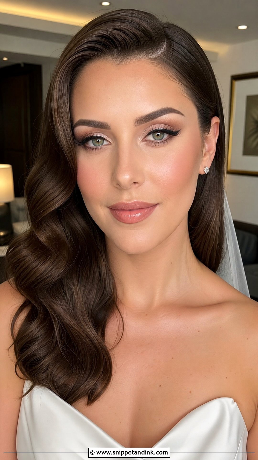 Classic Winged Liner Wedding Makeup For Green Eyes - Snippet and Ink - 20 Wedding Makeup for Green Eyes and Brown Hair