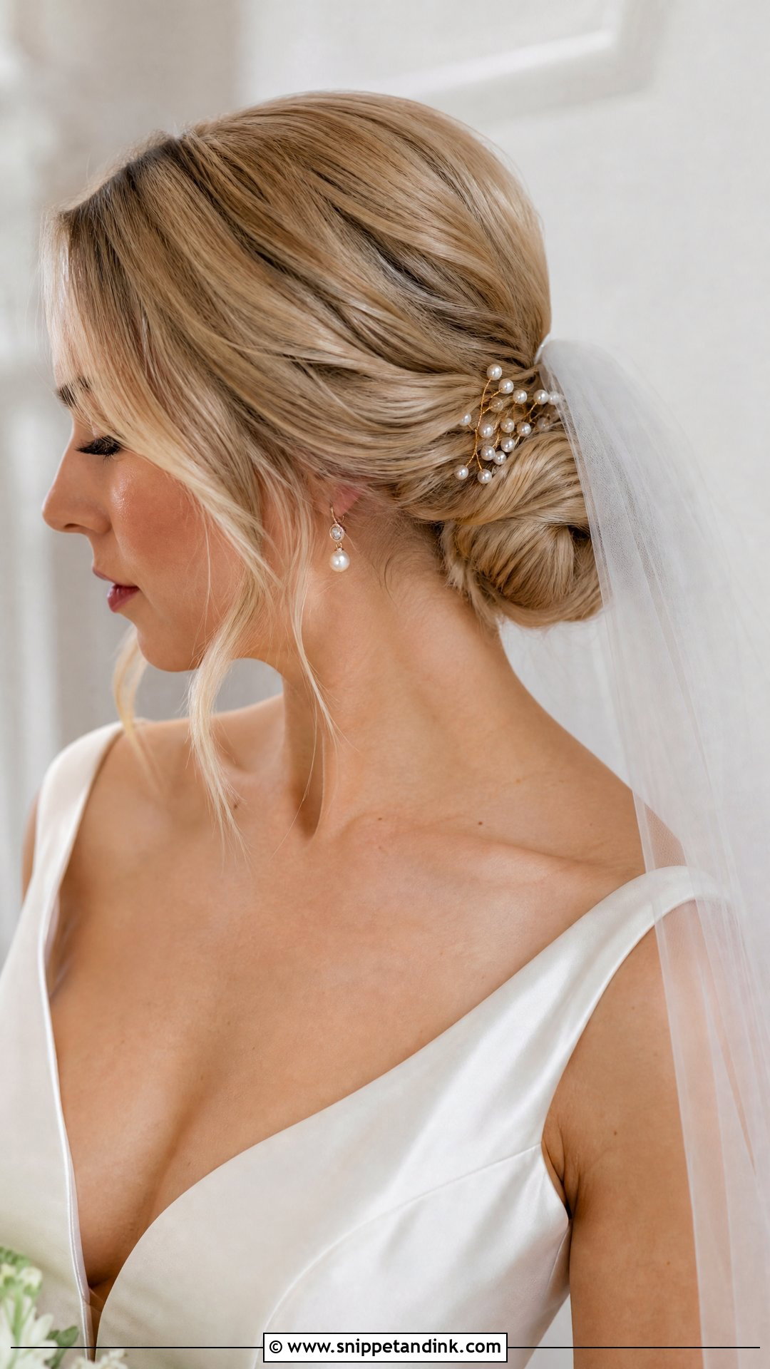 Classy Low Bun Bride Hair - Snippet and Ink - 15 Classy Bride Hair Ideas
