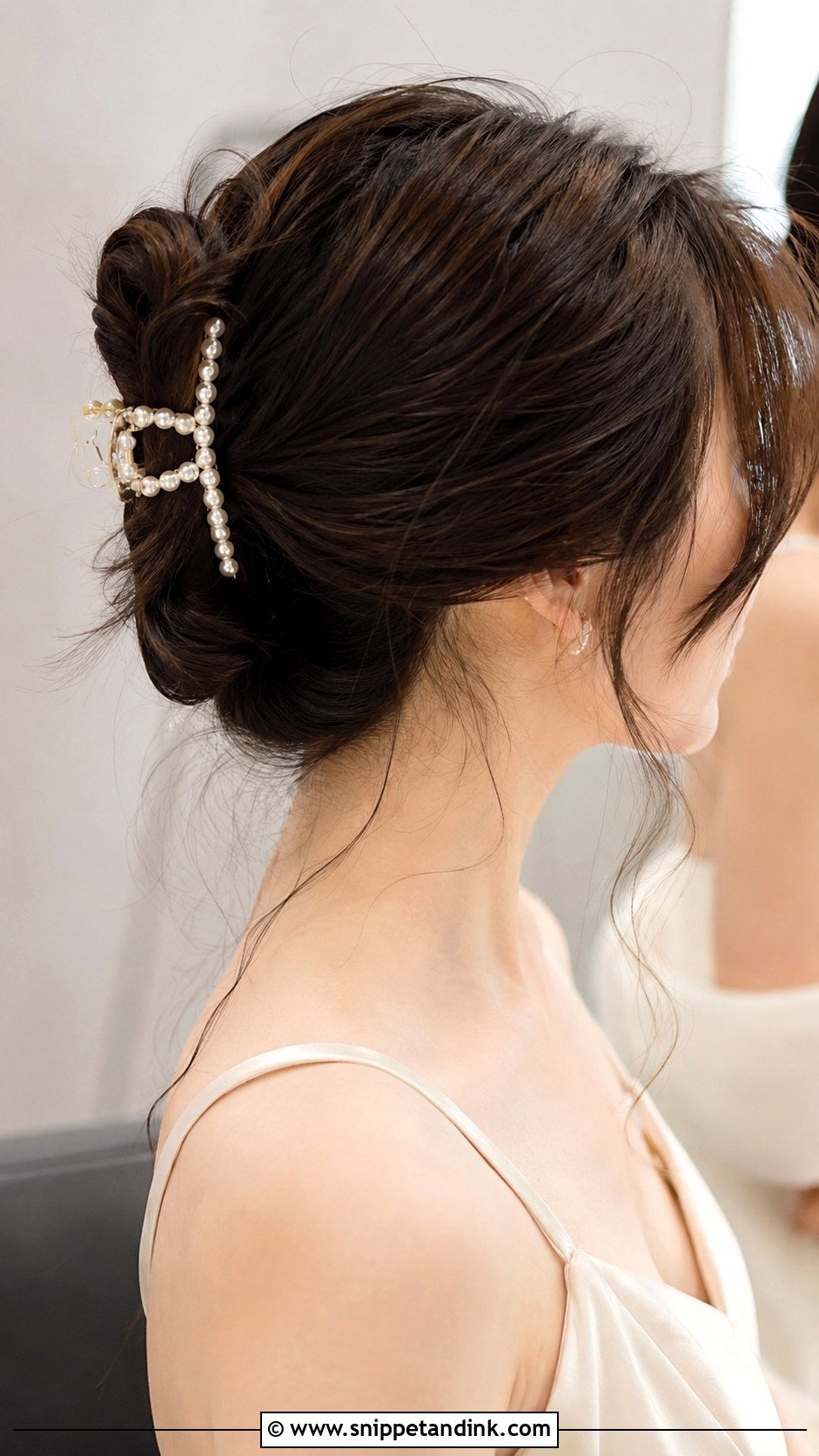 Claw Clip Bridesmaid Hairstyle - Snippet and Ink - 25 Easy Bridesmaid Hairstyles