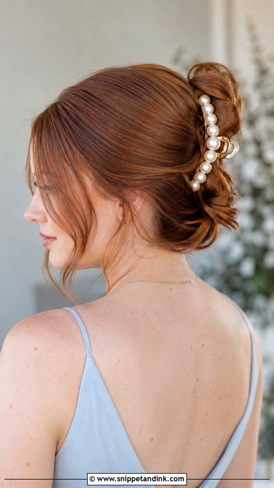 Claw Clip Bridesmaid Hairstyle for Medium Hair - Snippet and Ink - 20 Bridesmaid Hairstyles for Medium Hair