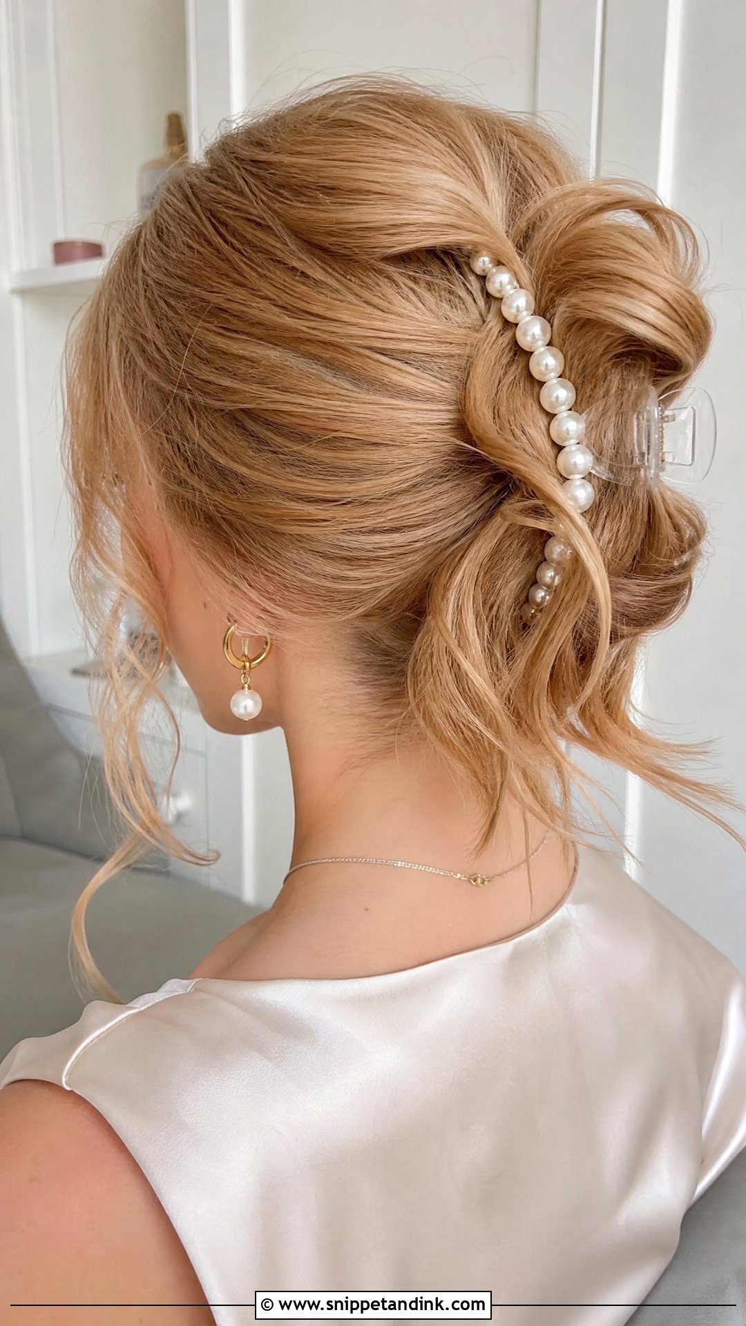 Claw Clip Updo For Medium Hair - Snippet and Ink - 15 Easy Medium Hair Wedding Guest Updo Ideas