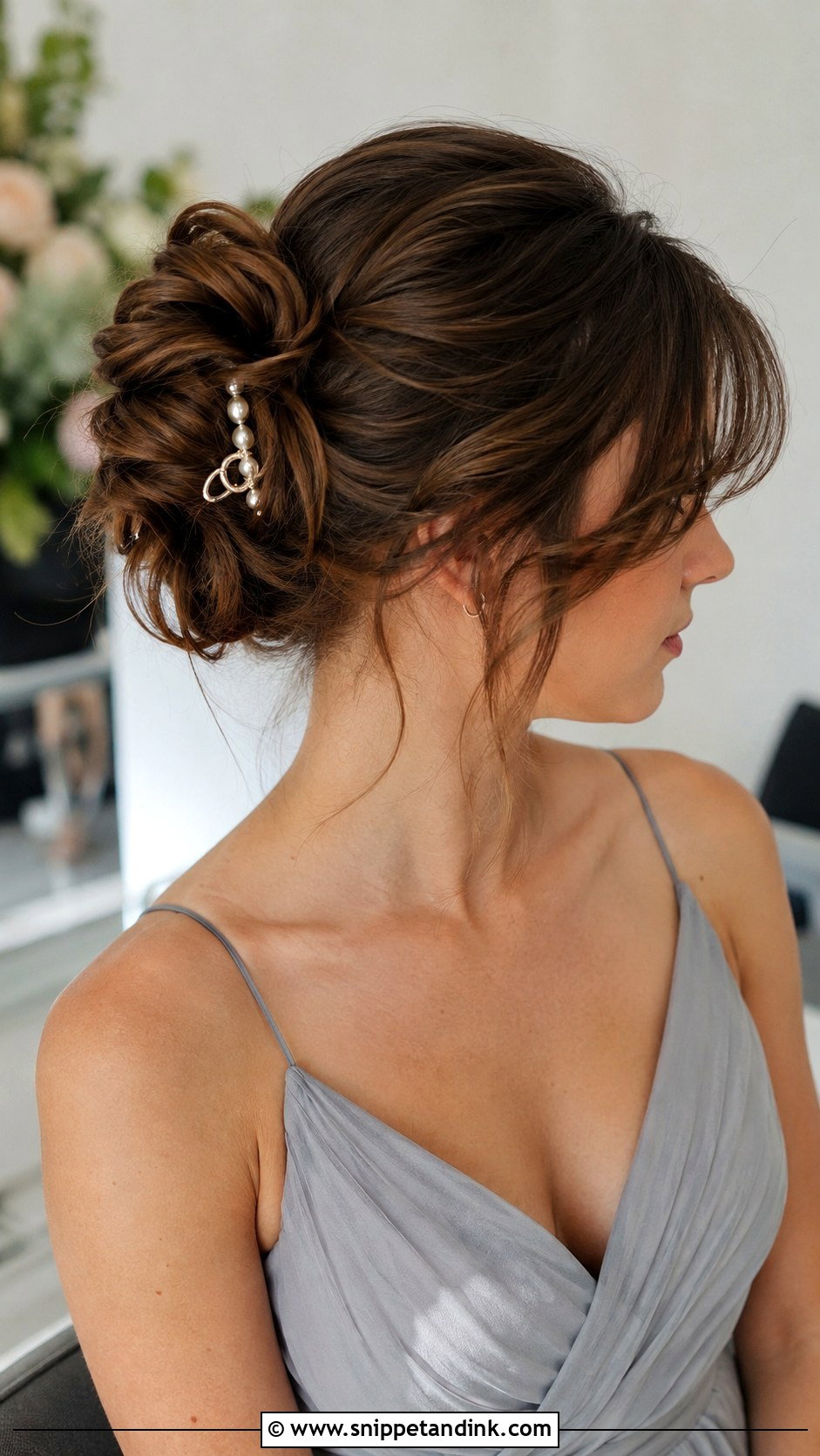 Claw Clip Updo With Bangs - Snippet and Ink - 25 Bridesmaid Hairstyles with Bangs