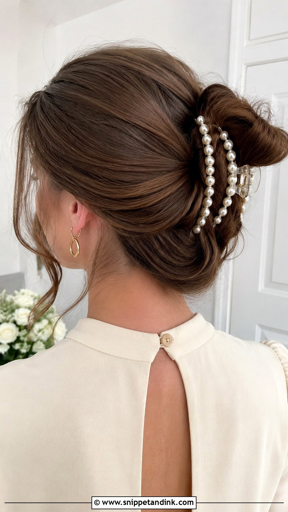 Claw Clip Upstyle For Long Hair - Snippet and Ink - 15 Upstyles for Long Hair Wedding Guest Ideas