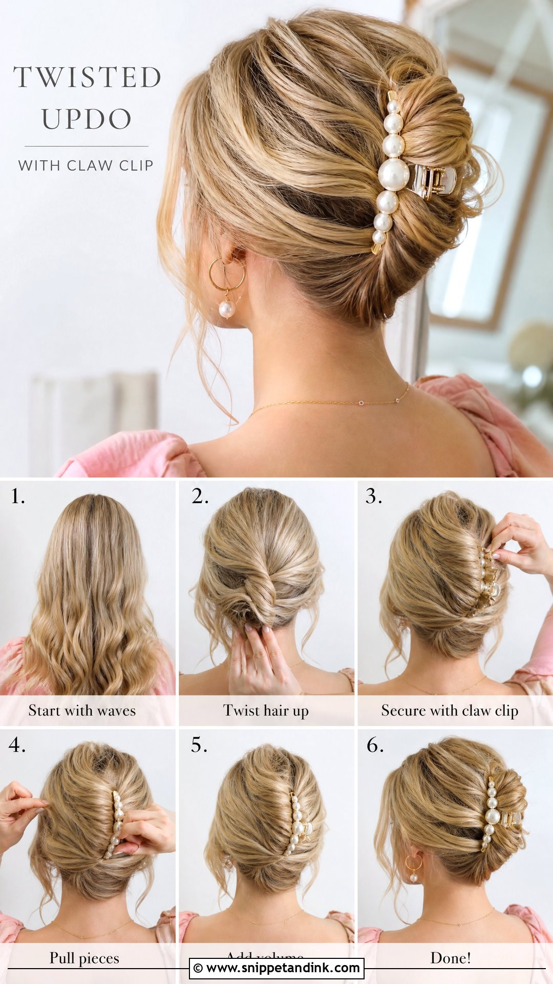 Claw Clip Wedding Guest Hairstyle Tutorial - Snippet and Ink - 20 Wedding Guest Hairstyles Tutorial