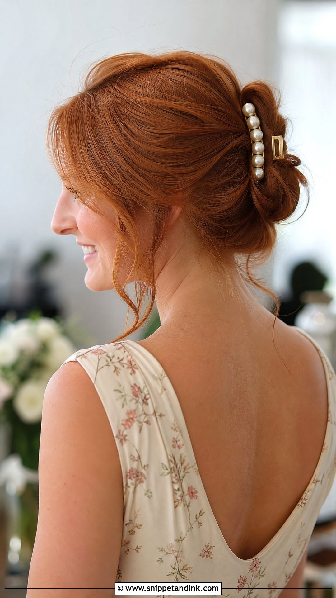 Claw Clip Wedding Guest Hairstyle - Snippet and Ink - 15 Easy Mid Length Wedding Guest Hairstyles