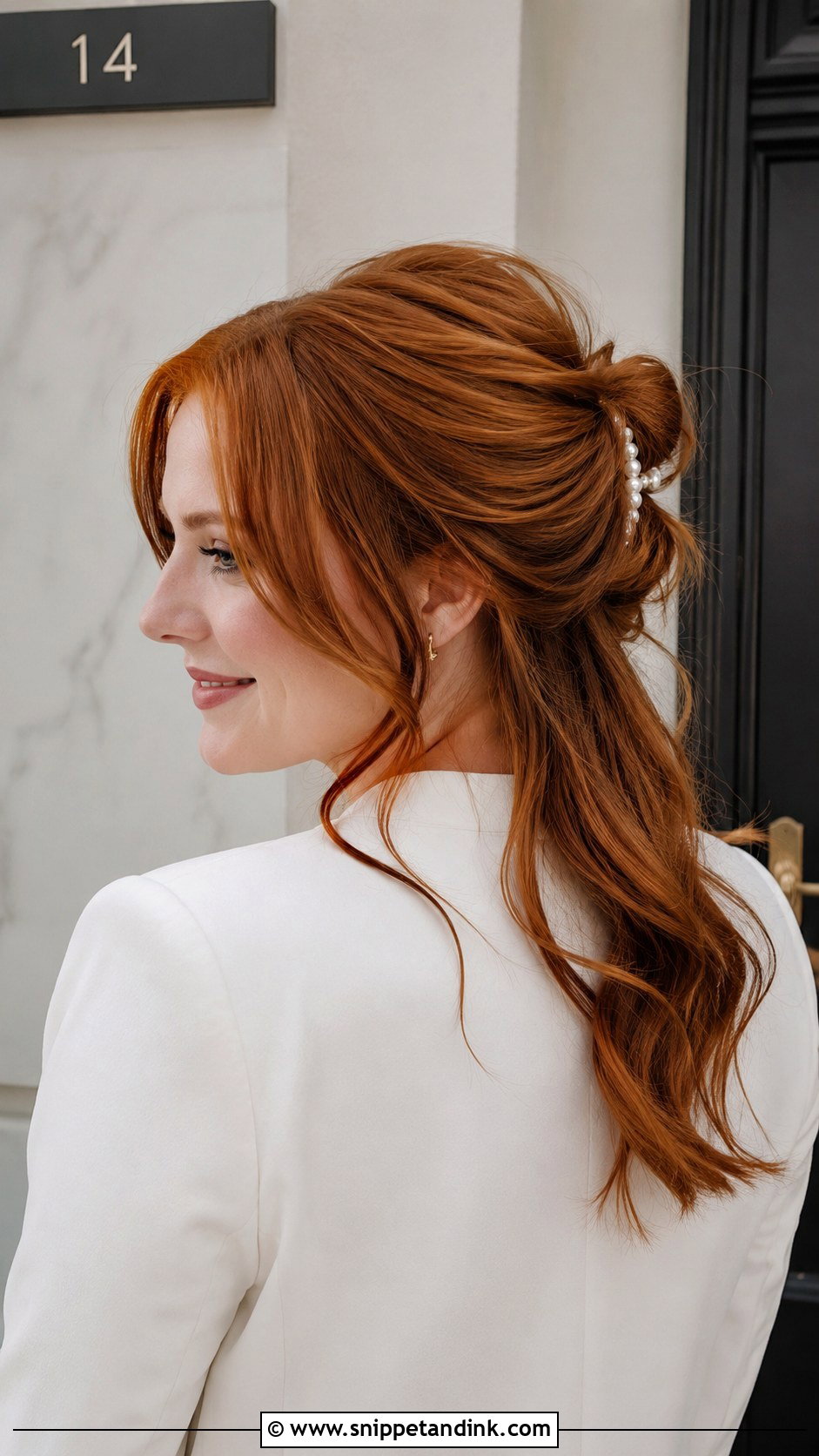 Claw Clip Wedding Hairstyle For Long Hair - Snippet and Ink - 20 Casual Wedding Hairstyles for Long Hair