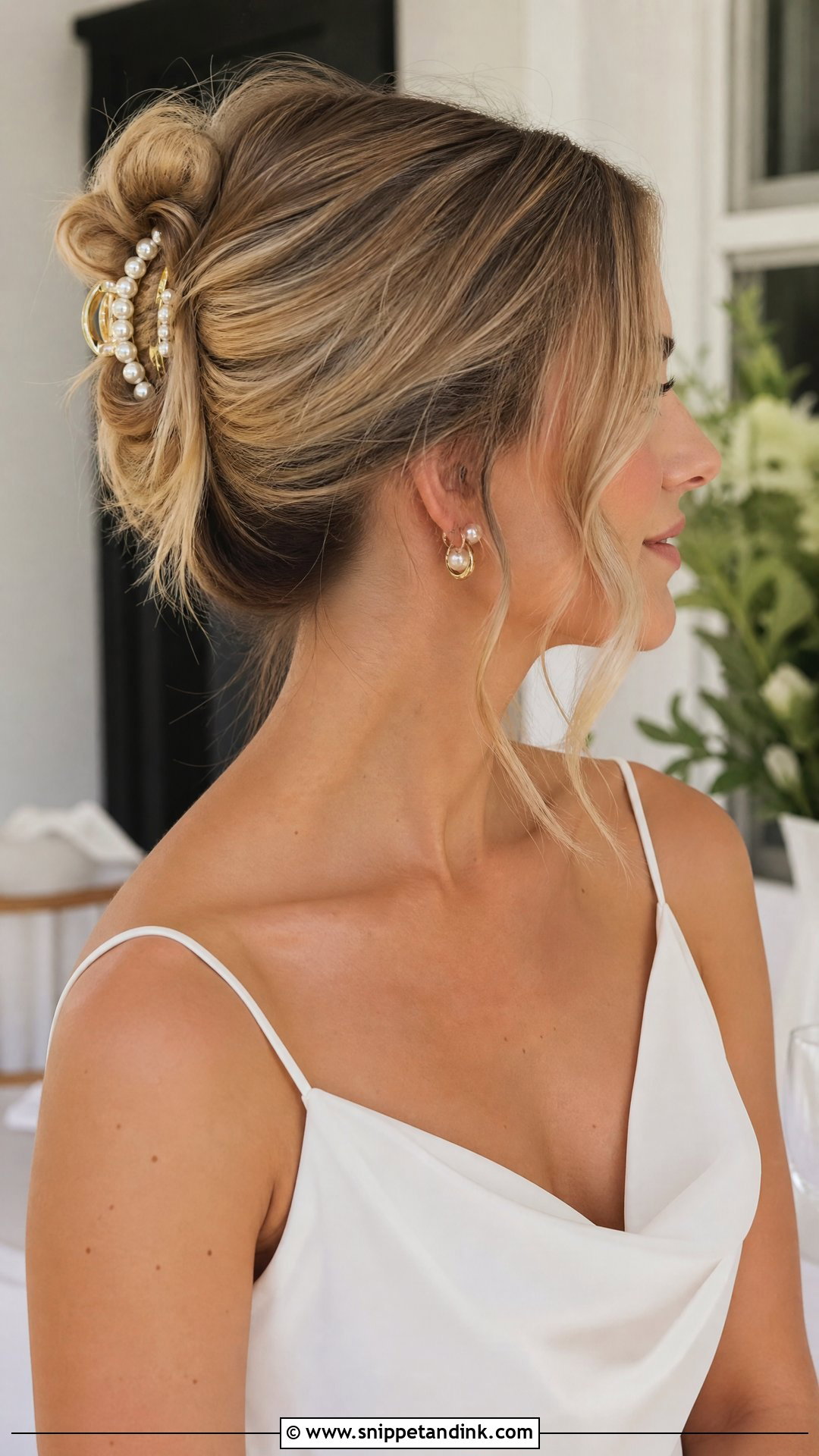 Claw Clip Wedding Hairstyle For Medium Hair - Snippet and Ink - 15 Easy Hairstyles for Medium Hair for Wedding