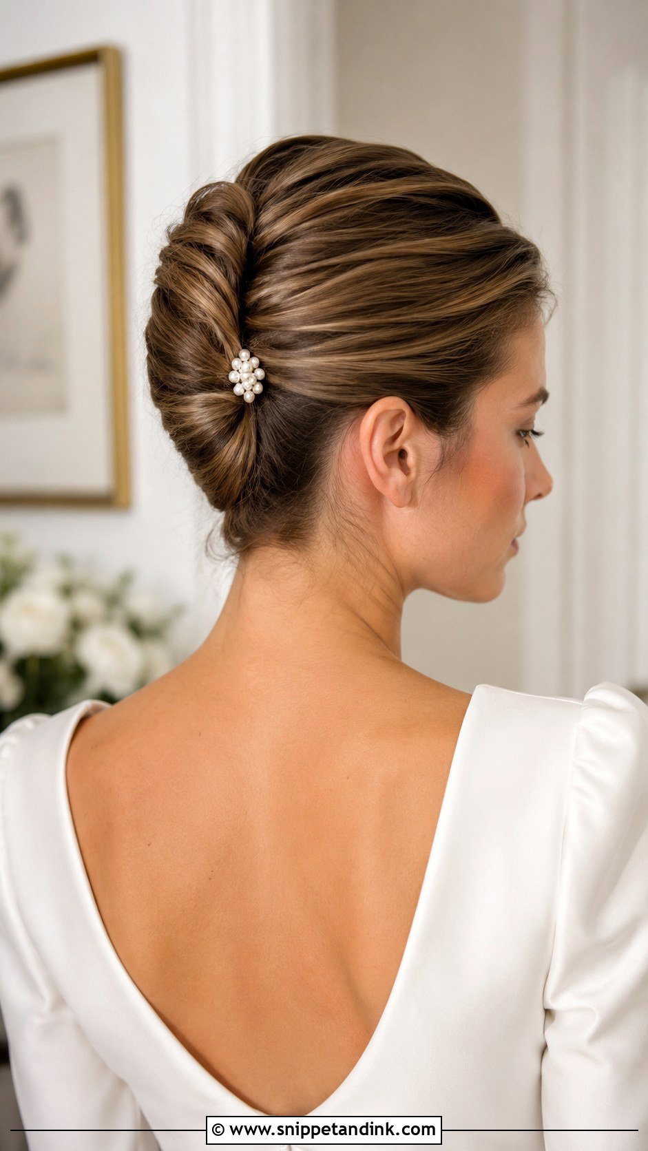 Clean French Twist Bridal Hair - Snippet and Ink - 20 Clean Bridal Hair Ideas