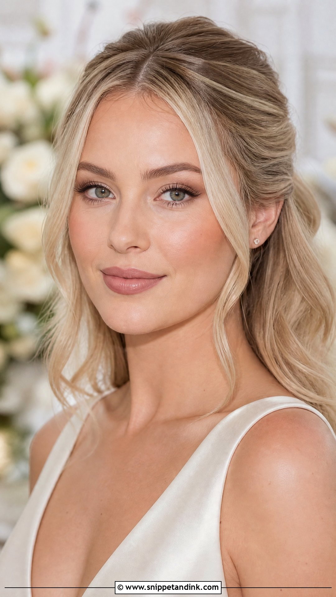 Clean Girl Bridal Makeup With Nude Lip - Snippet and Ink - 20 Clean Girl Bridal Makeup Ideas