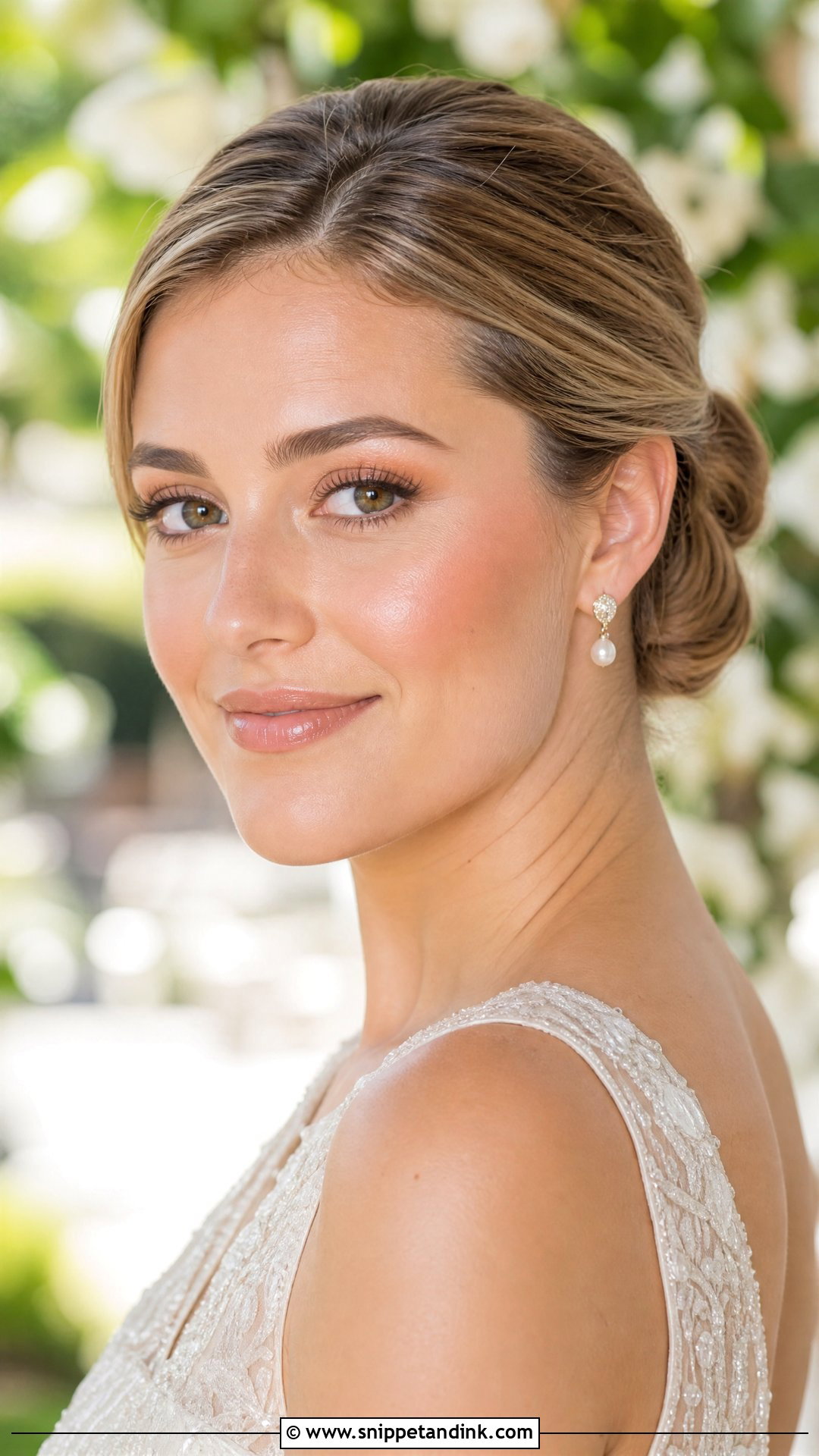 Clean Girl Bridal Makeup With Peach Tones - Snippet and Ink - 20 Clean Girl Bridal Makeup Ideas