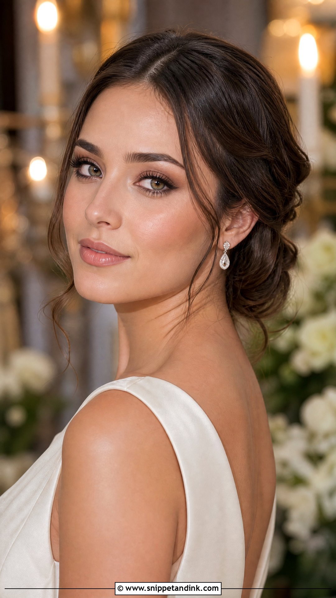 Clean Girl Bridal Makeup With Soft Smokey Eye - Snippet and Ink - 20 Clean Girl Bridal Makeup Ideas