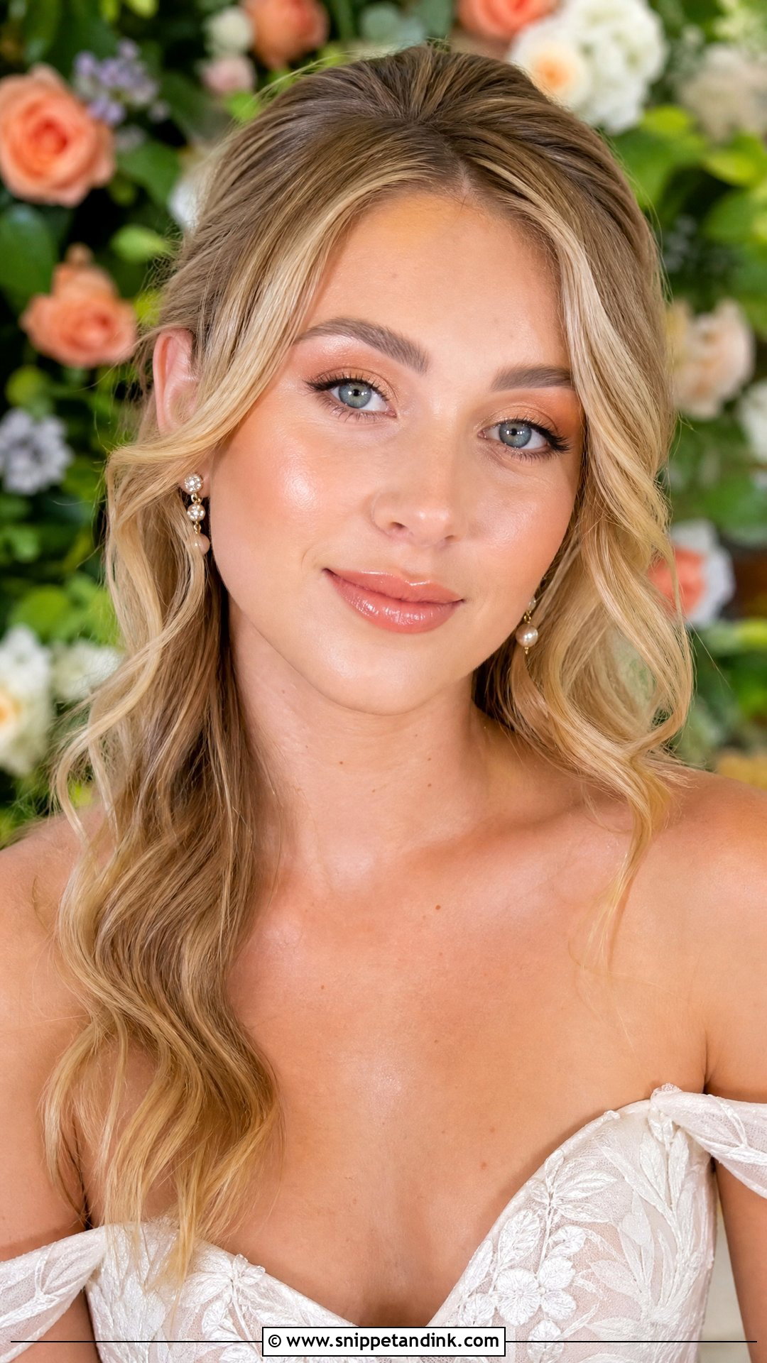 Clean Girl Wedding Makeup With Peach Tones - Snippet and Ink - 20 Clean Girl Wedding Makeup Ideas