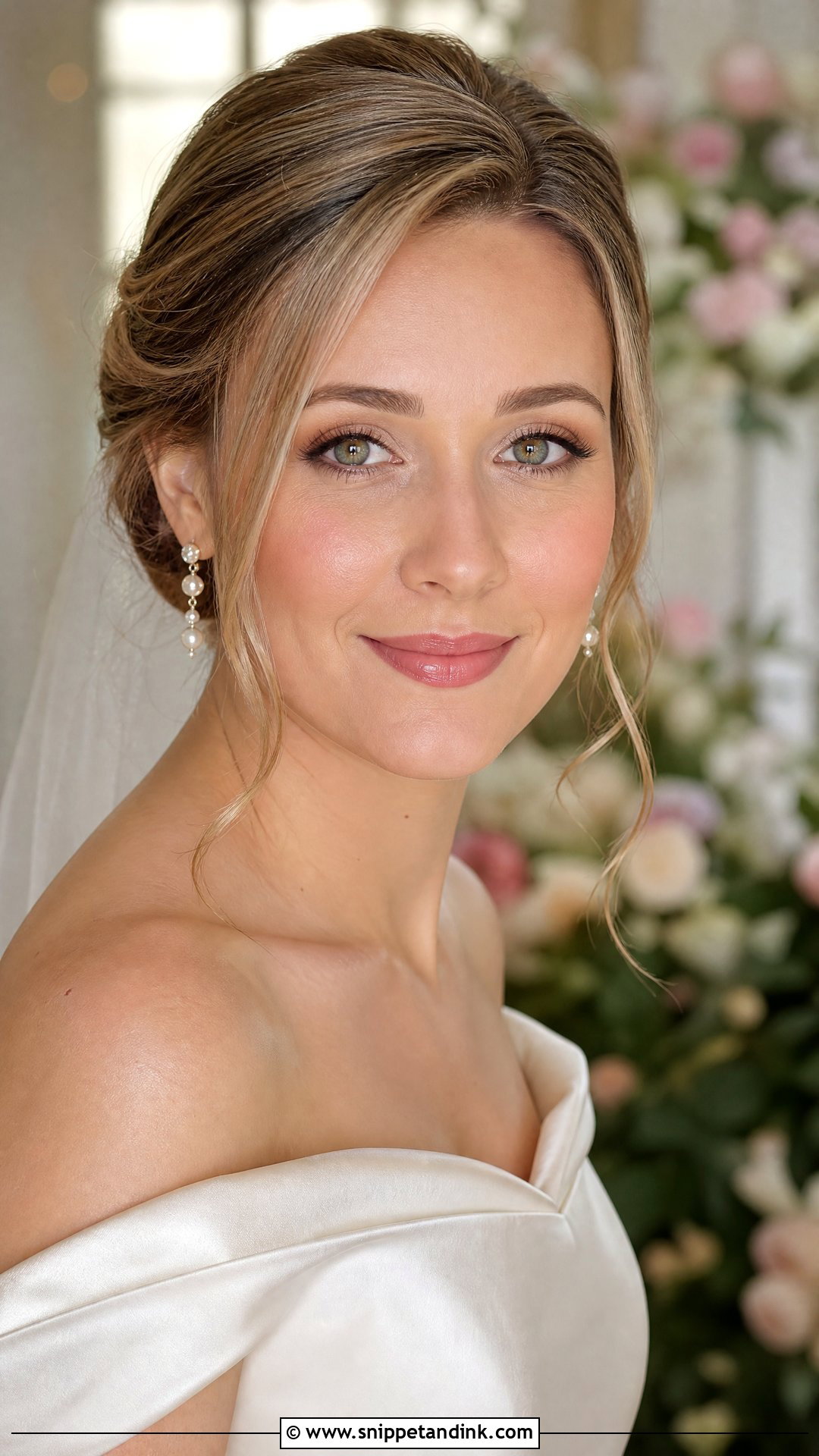 Clean Girl Wedding Makeup With Rose Lips - Snippet and Ink - 20 Clean Girl Wedding Makeup Ideas