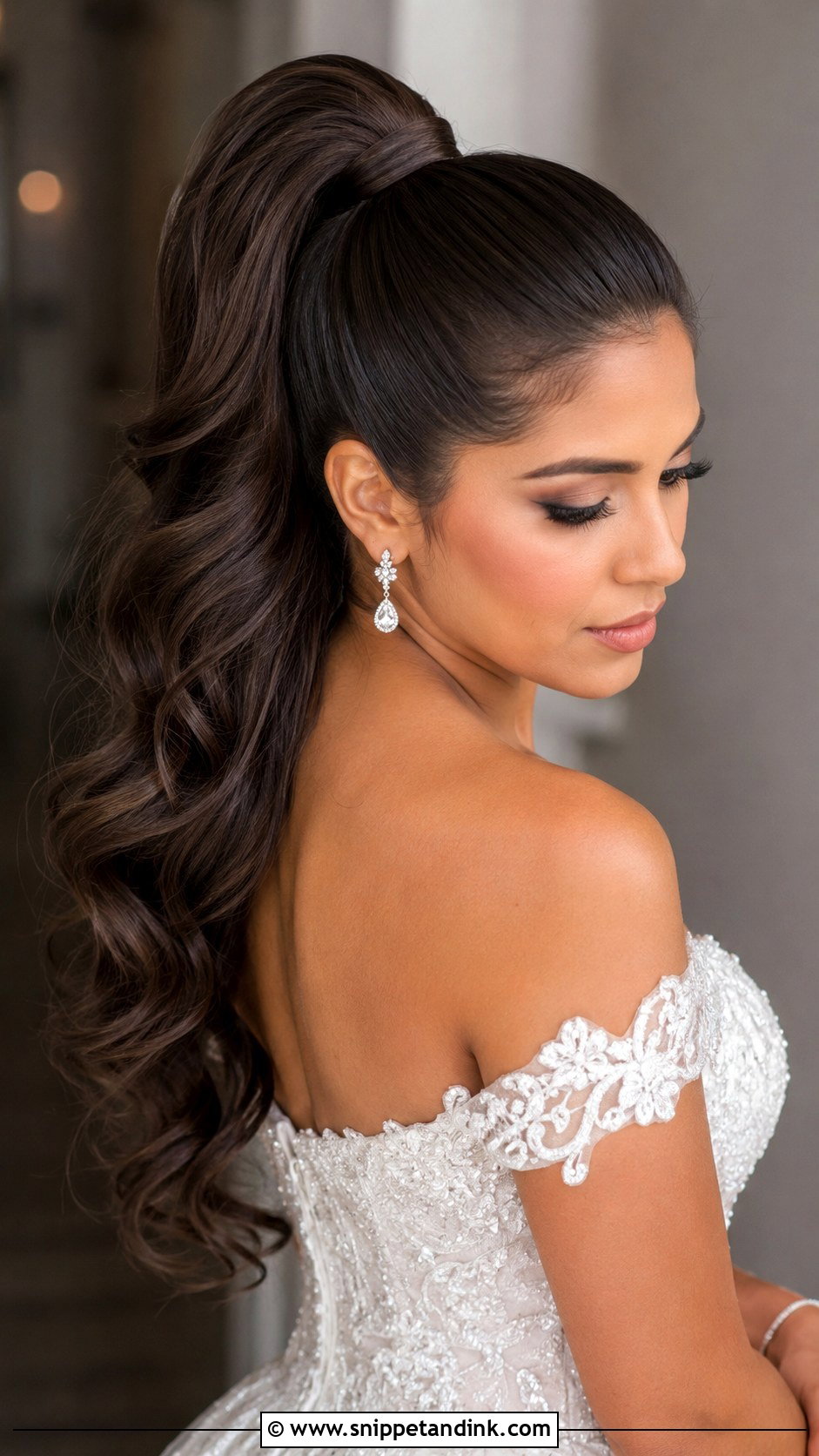 Clean High Ponytail Wedding Hair - Snippet and Ink - 20 Clean Wedding Hair Ideas