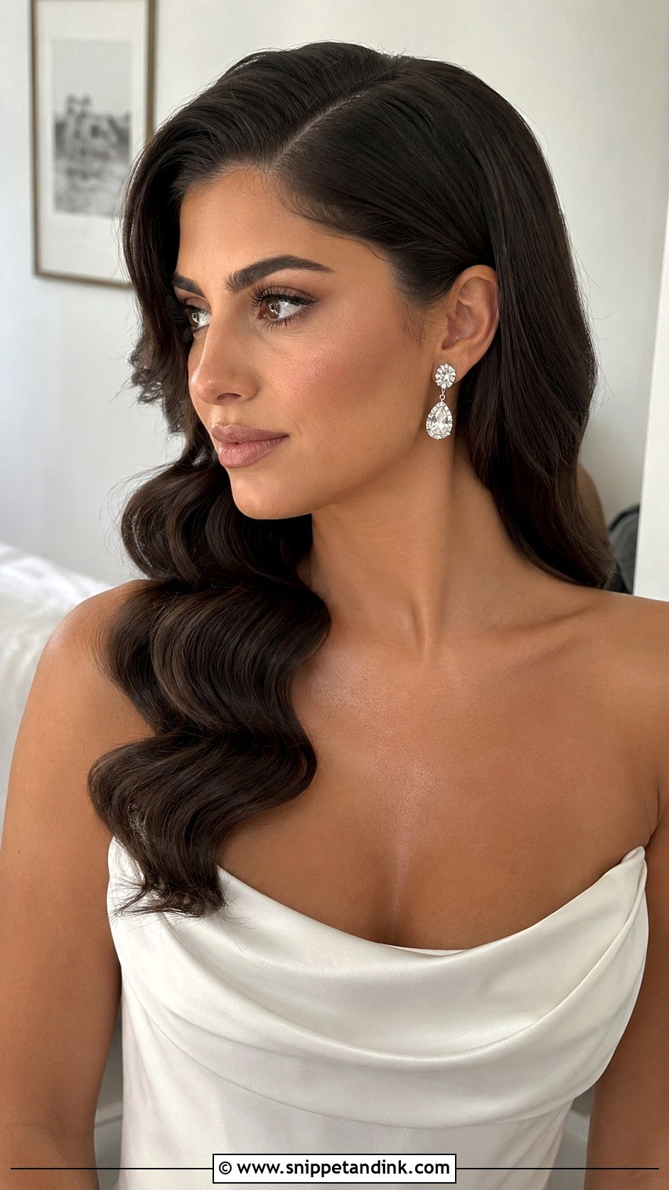 Clean Hollywood Waves Wedding Hair - Snippet and Ink - 20 Clean Wedding Hair Ideas