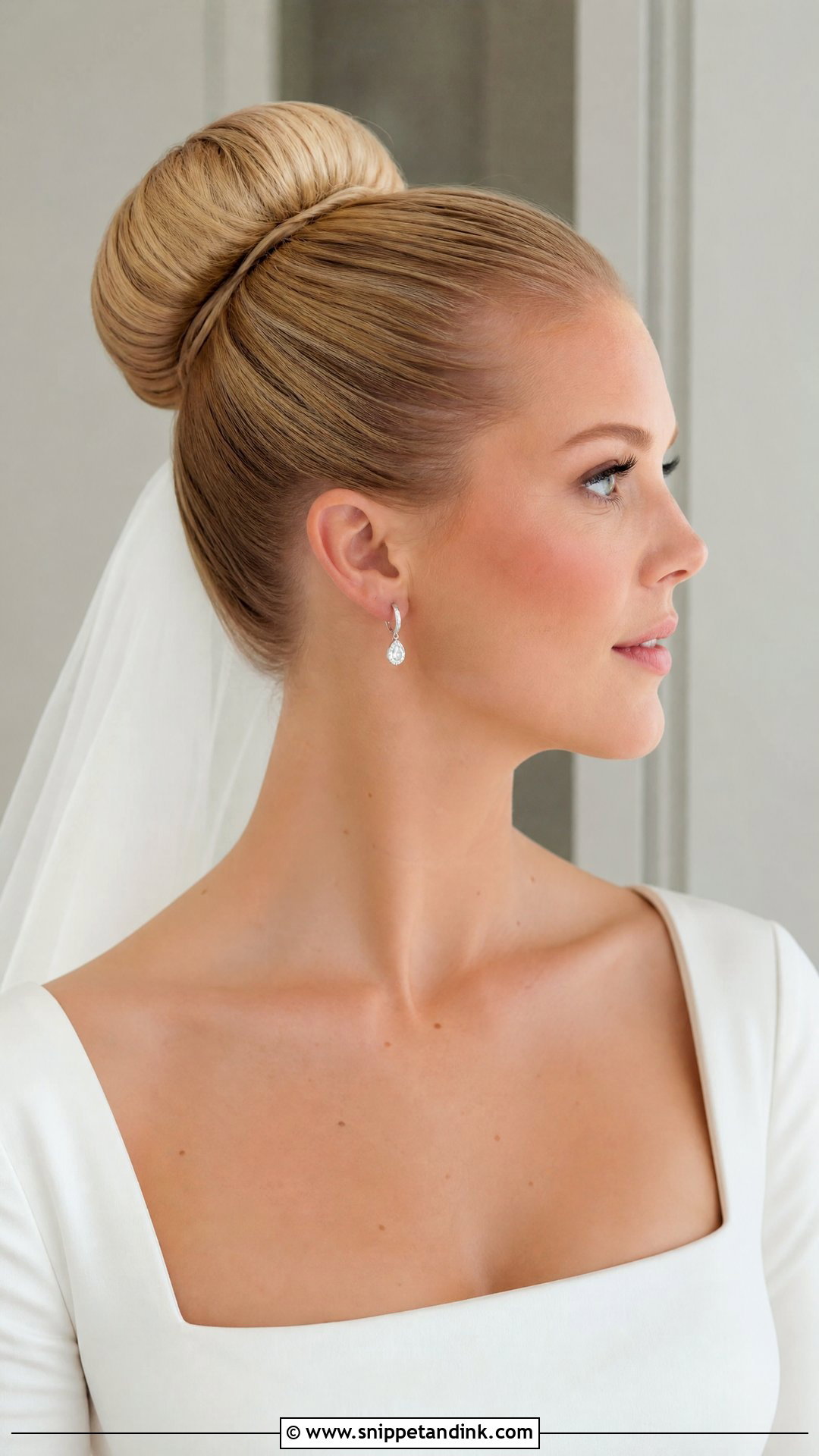 Clean Wedding Ballerina Bun - Snippet and Ink - 15 Clean Wedding Bun Ideas