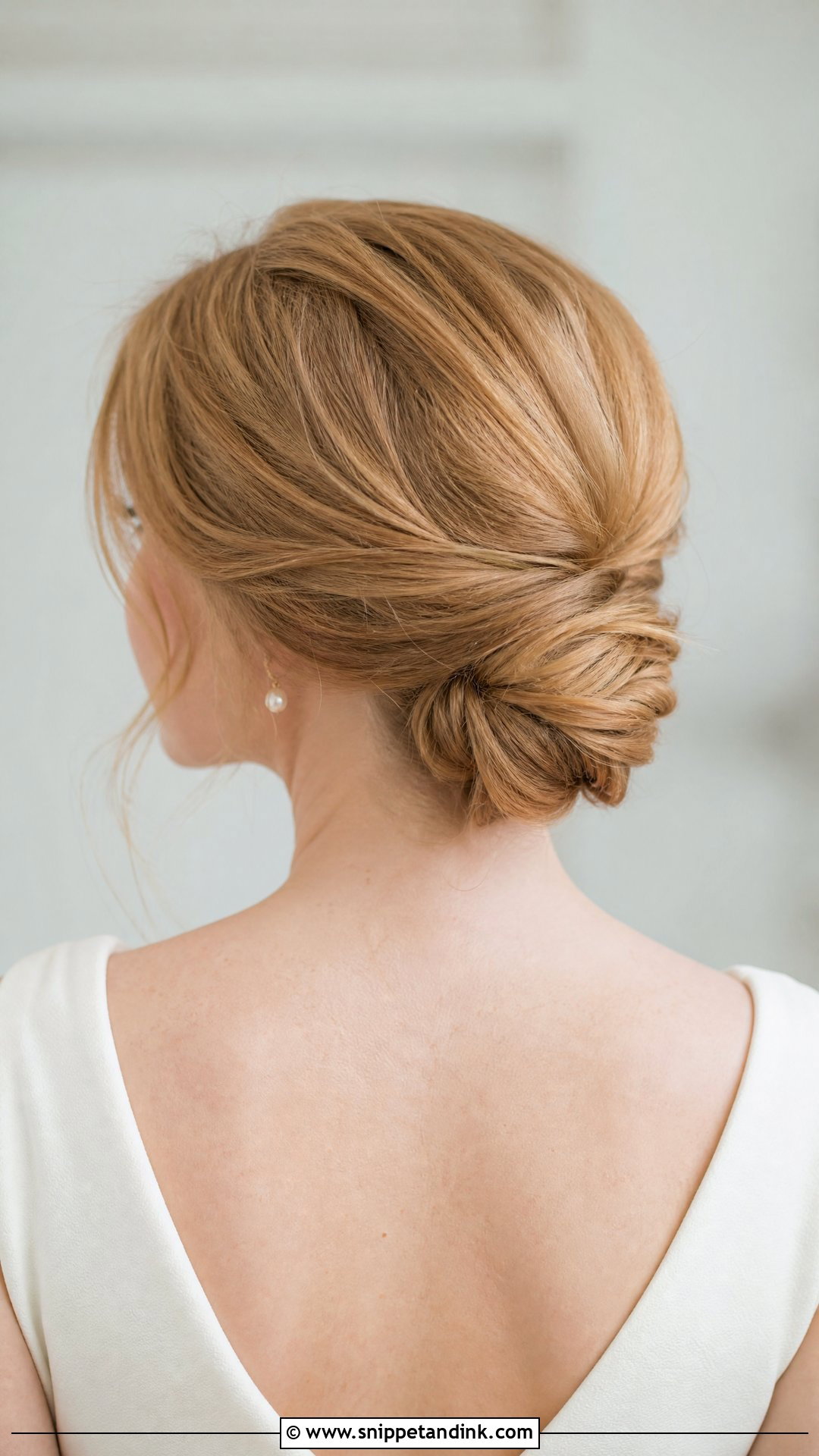 Clean Wedding Bun For Medium Hair - Snippet and Ink - 15 Clean Wedding Bun Ideas