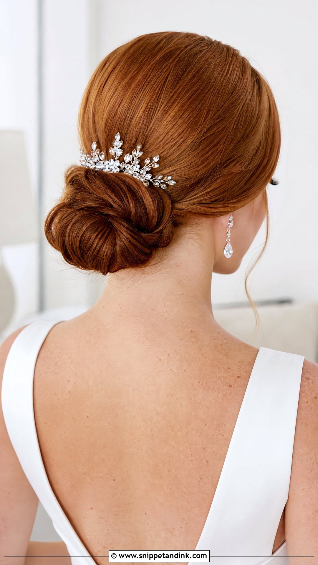 Clean Wedding Bun With Hair Comb - Snippet and Ink - 15 Clean Wedding Bun Ideas