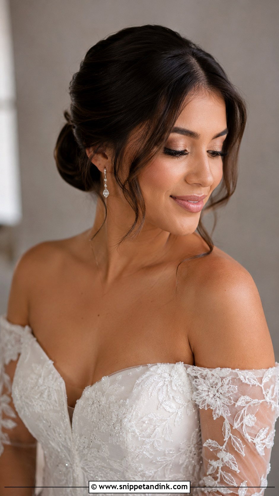 Clean Wedding Hair With Face Framing Pieces - Snippet and Ink - 20 Clean Wedding Hair Ideas