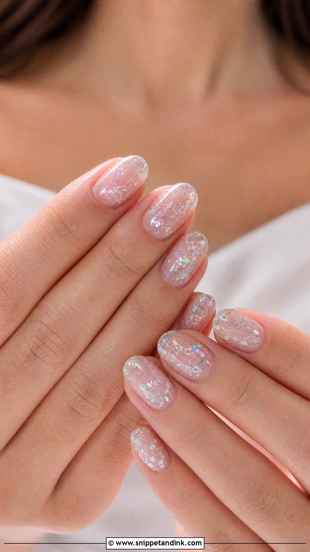 Clear Glitter Wedding Nails - Snippet and Ink - 25 Glitter Wedding Nails