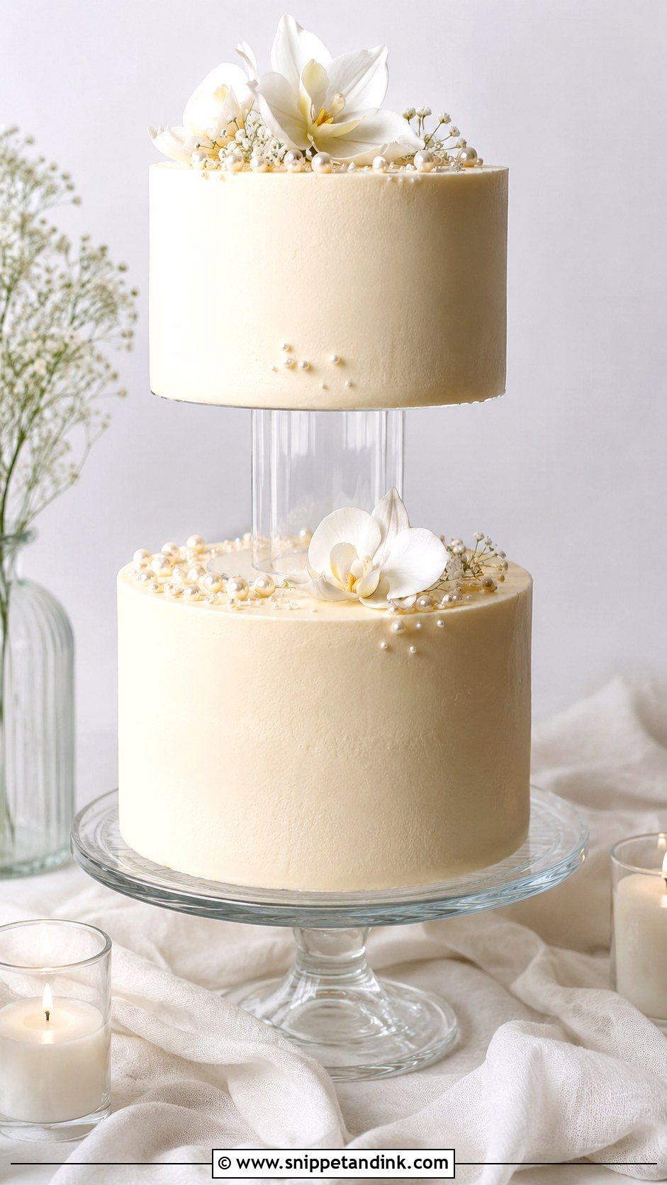 Clear Wedding Cake Separator - Snippet and Ink - 25 Wedding Cake Separators