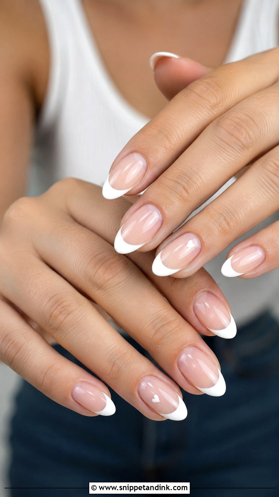 Clear Wedding Nails With White Tips - Snippet and Ink - 30 Nail Art for Wedding Ideas