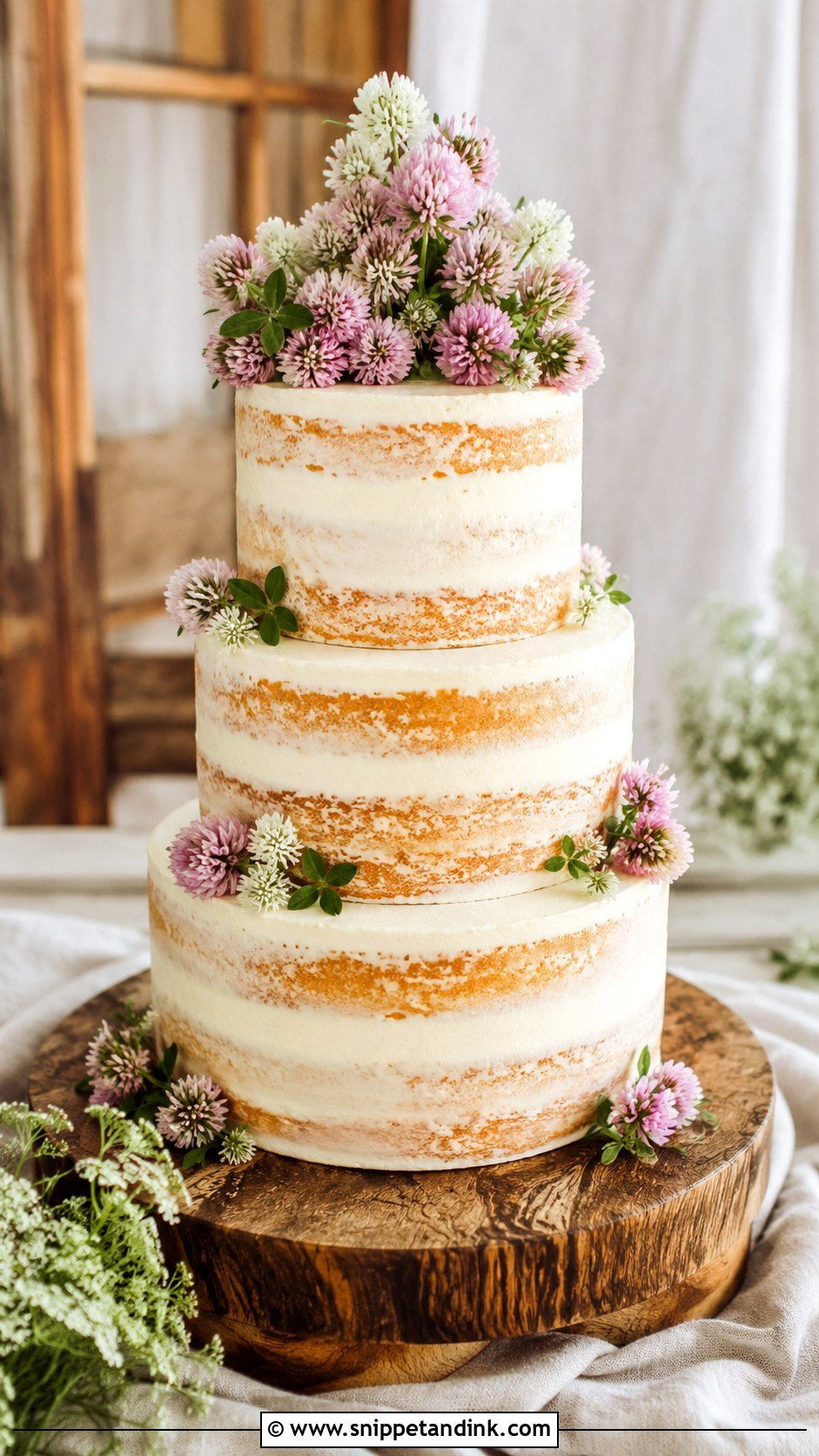 Clover Flower Wedding Cake - Snippet and Ink - 20 Edible Flowers on Cake Ideas for Wedding