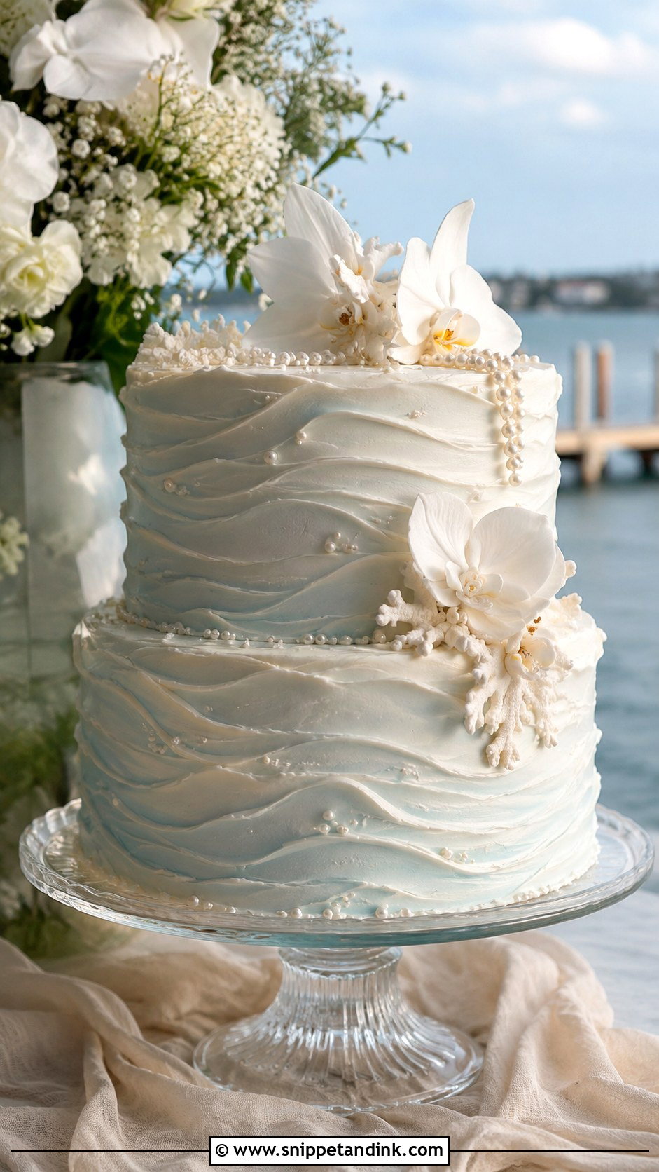 Coastal Wedding Cake - Snippet and Ink - 30 Elegant Wedding Cake Ideas