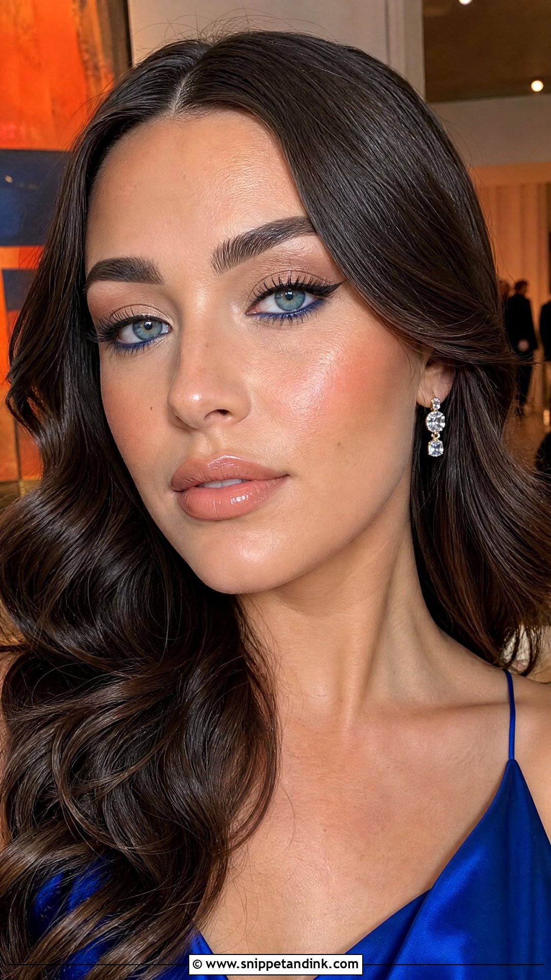 Cobalt Accent Wedding Guest Makeup For Blue Eyes - Snippet and Ink - 25 Wedding Guest Makeup for Blue Eyes