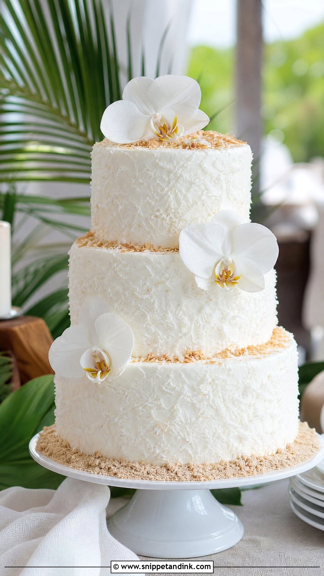 Coconut Beach Wedding Cake - Snippet and Ink - 30 Beach Theme Cake Ideas for Wedding