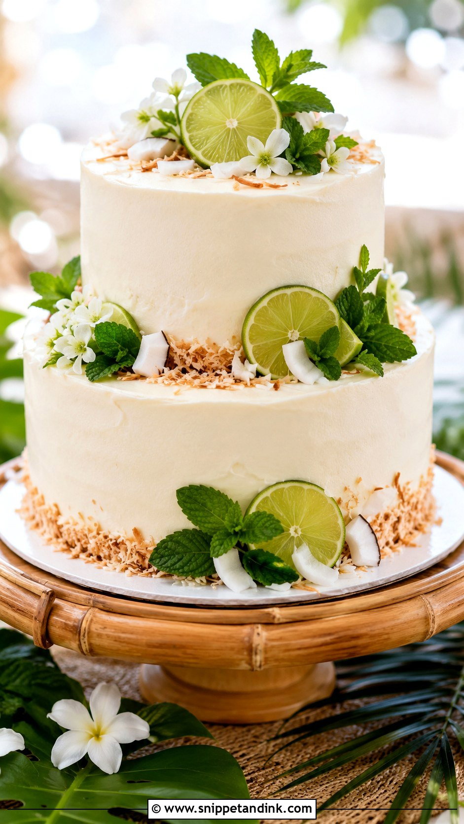 Coconut Mojito Wedding Cake - Snippet and Ink - 20 Cocktail Cake Design Ideas for Wedding
