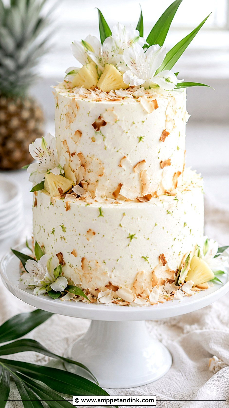 Coconut Summer Wedding Cake - Snippet and Ink - 20 Simple Summer Wedding Cake Ideas