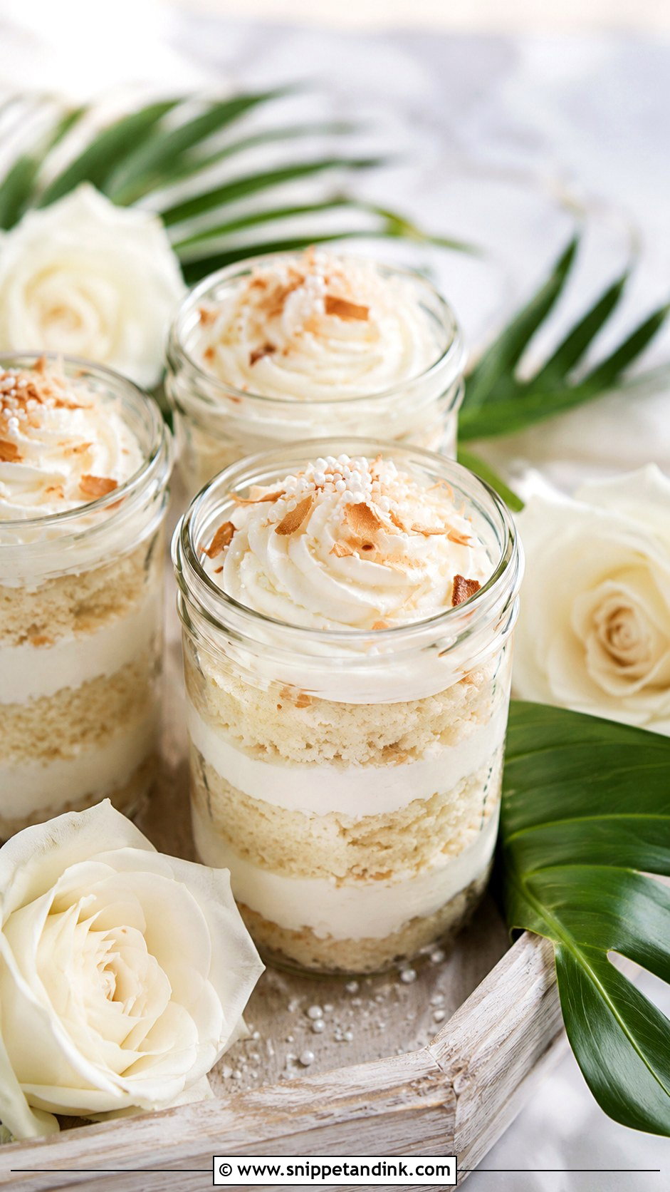 Coconut Wedding Cake In A Jar - Snippet and Ink - 25 Wedding Cake Ideas in a Jar