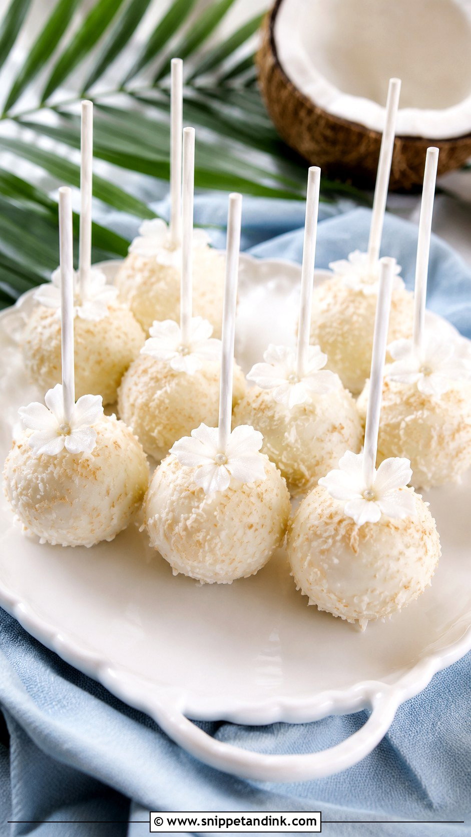 Coconut Wedding Cake Pops - Snippet and Ink - 30 Cake Pops Ideas for Wedding