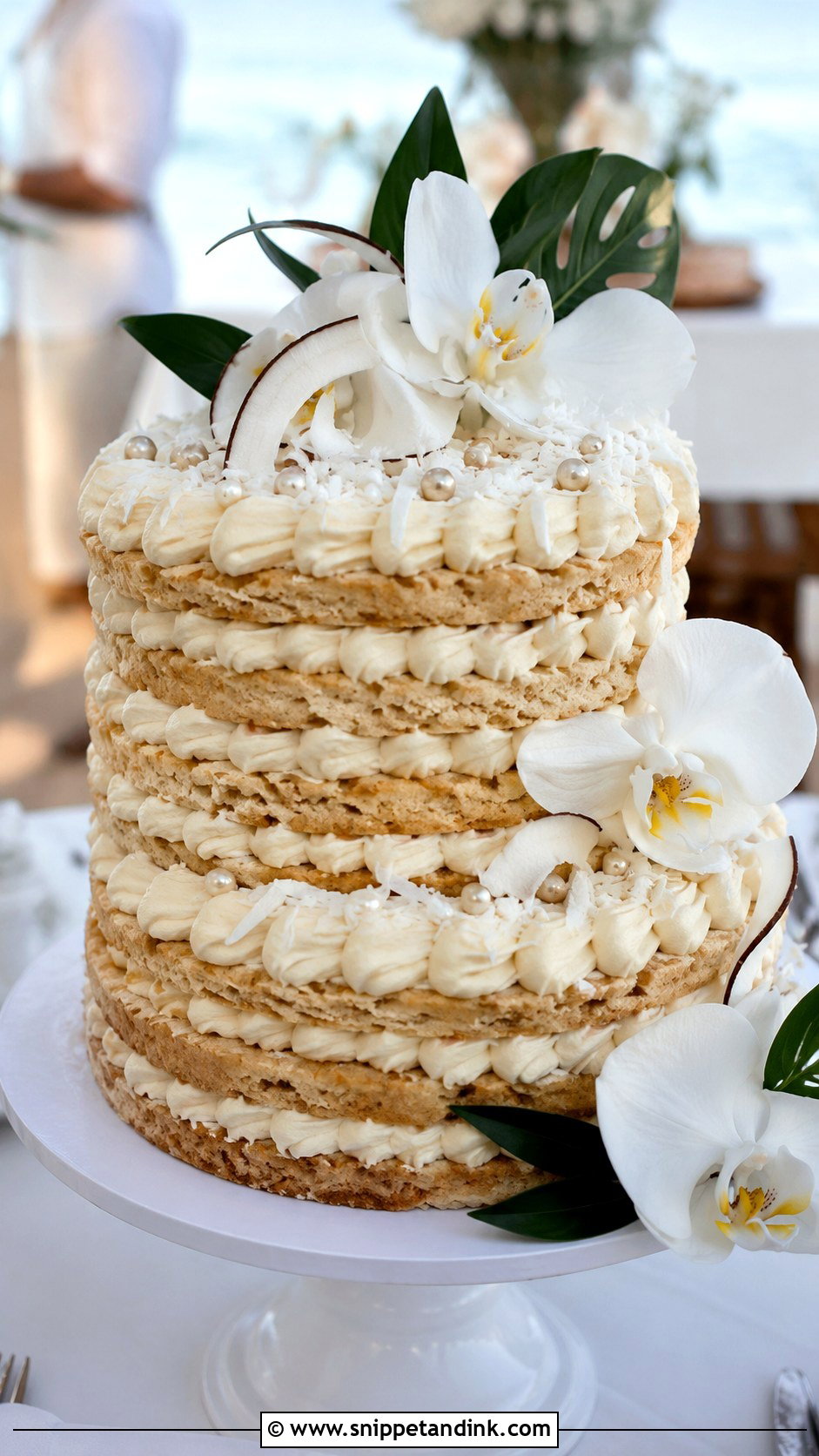 Coconut Wedding Layered Cookie Cake - Snippet and Ink - 30 Wedding Layered Cookie Cake Ideas
