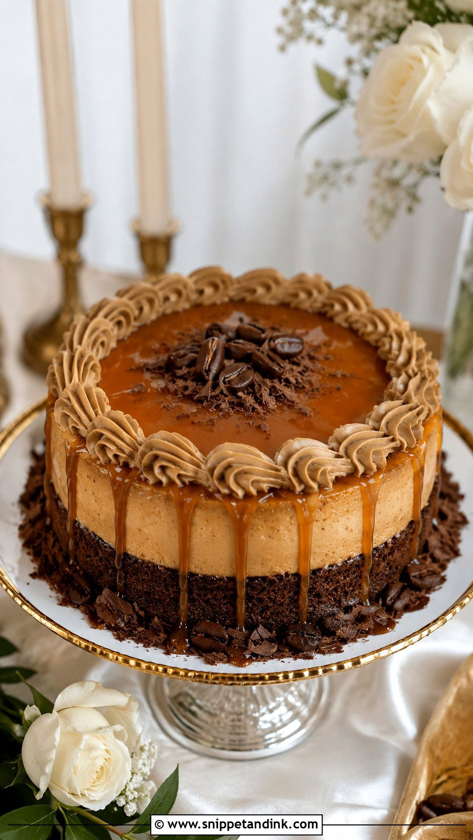 Coffee Flan Wedding Cake - Snippet and Ink - 20 Wedding Flan Cake Ideas