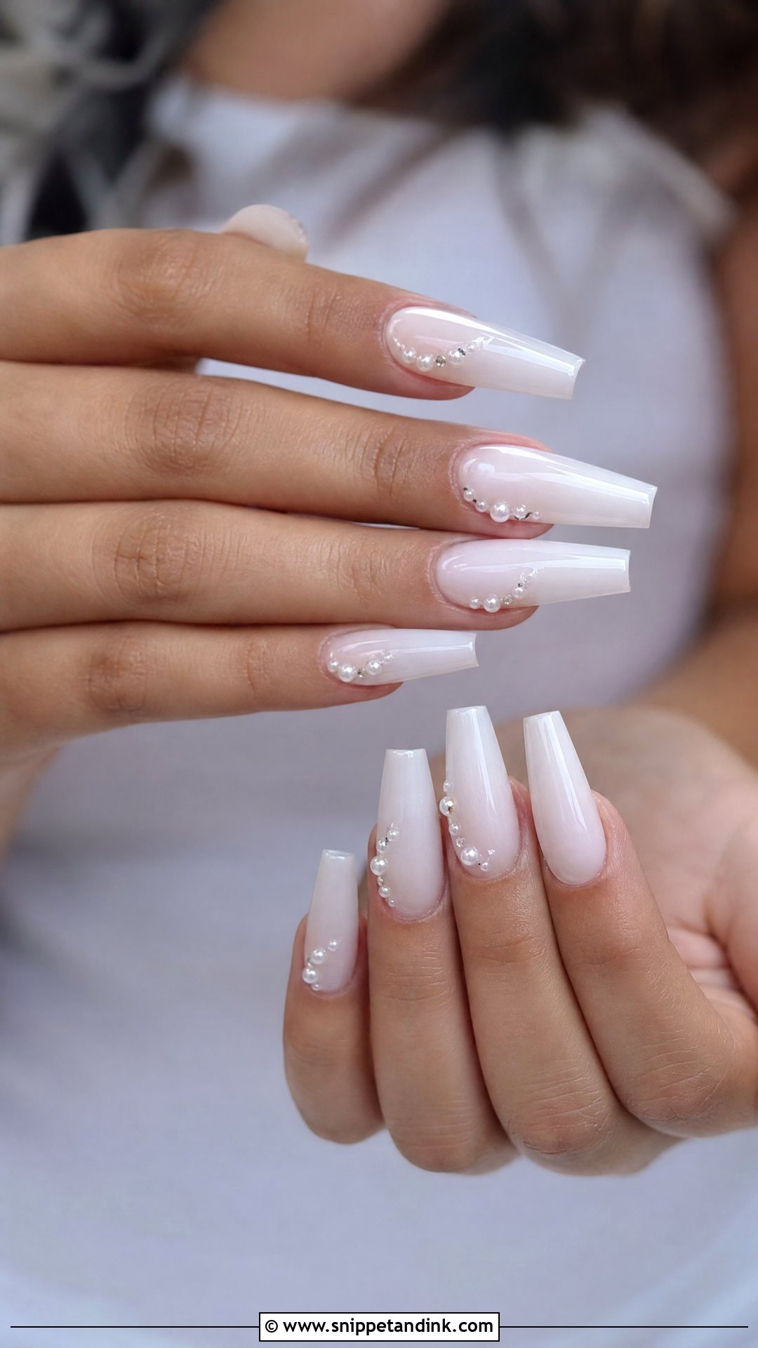 Coffin Acrylic Wedding Nails - Snippet and Ink - 25 Acrylic Wedding Nails for Bride