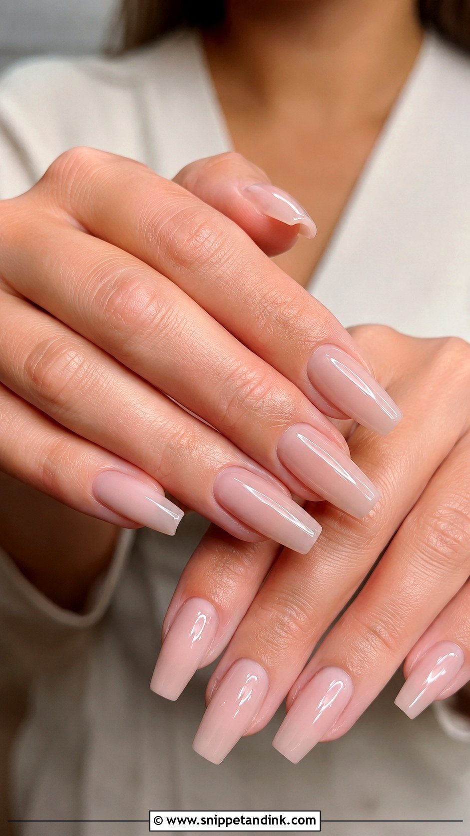 Coffin BIAB Wedding Nails - Snippet and Ink - 20 Wedding Nails BIAB