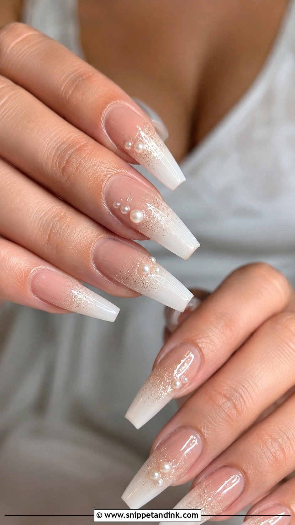 Coffin Bridal Nails - Snippet and Ink - 30 Bridal Nail Art Designs Wedding Day