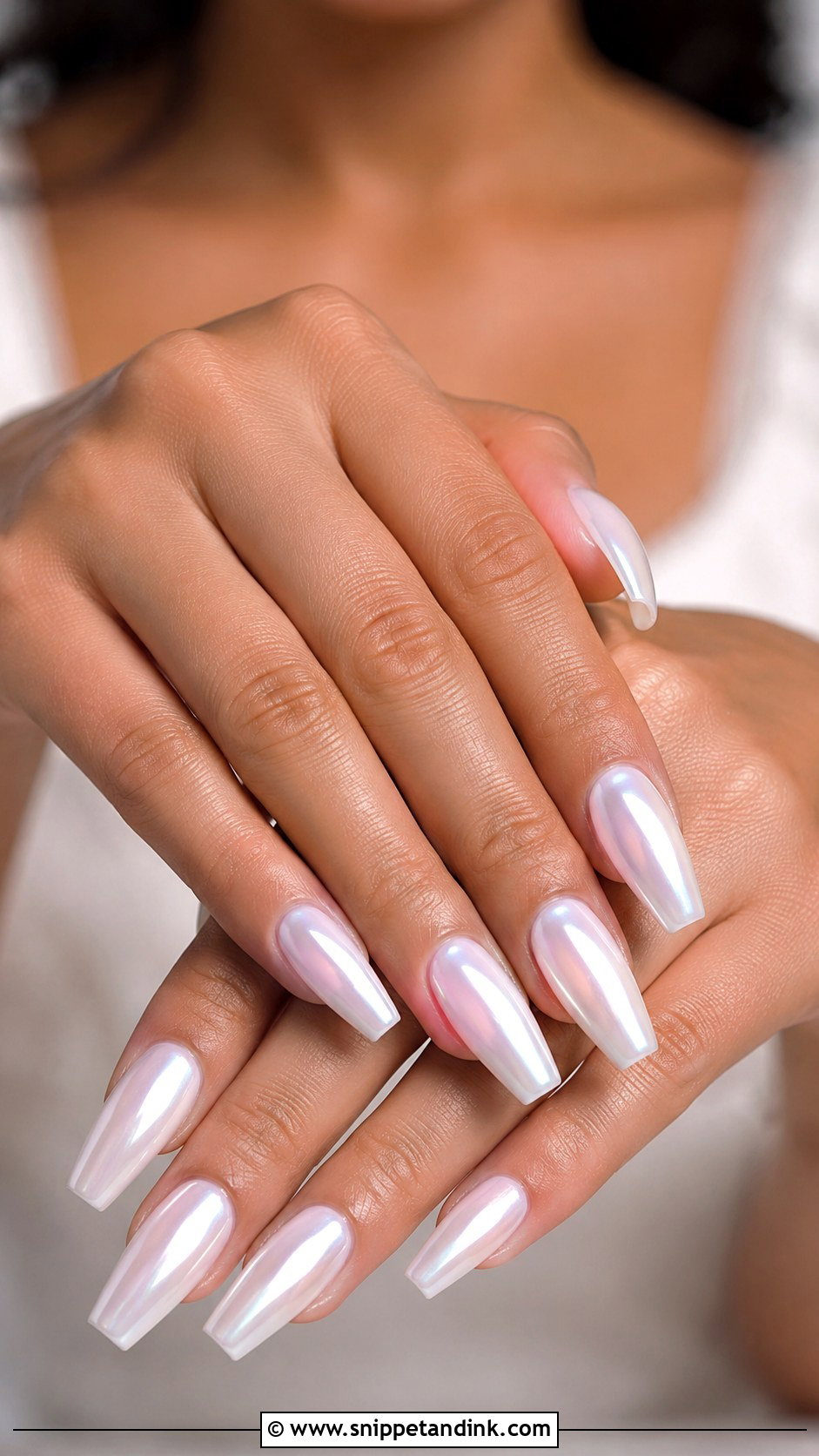 Coffin Bridal Nails - Snippet and Ink - 30 Bridal Nail Designs